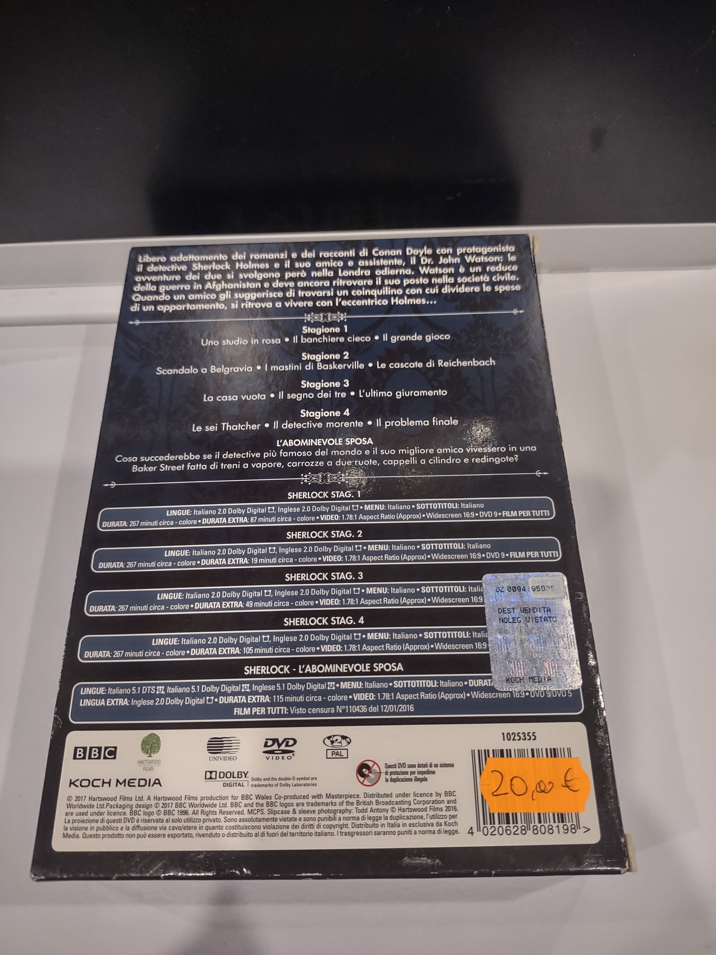 Cofanetto DVD serie TV Sherlock 4 stagioni complete