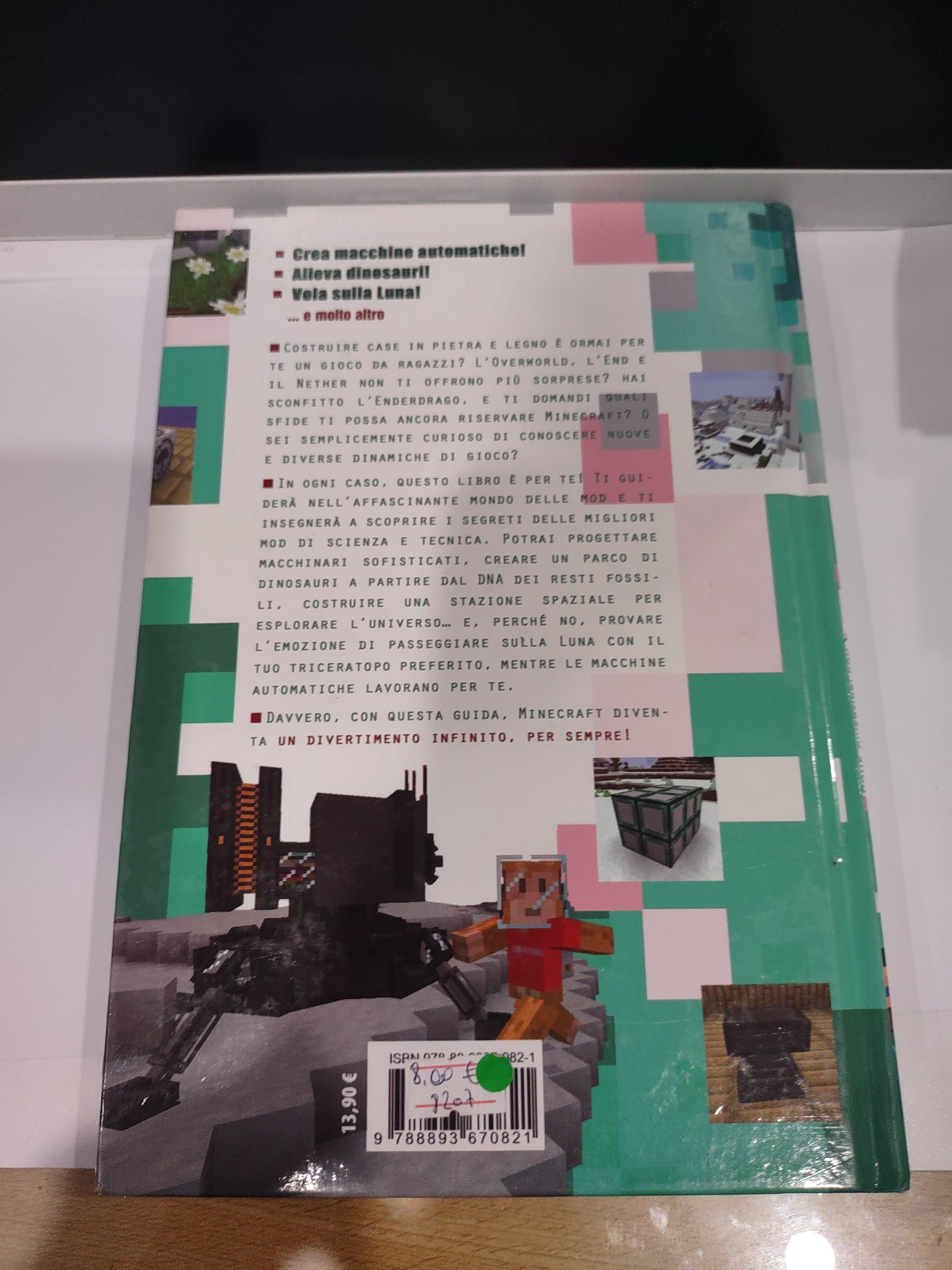 Libro come divertirsi con Minecraft per sempre guida infinita mod e scienza