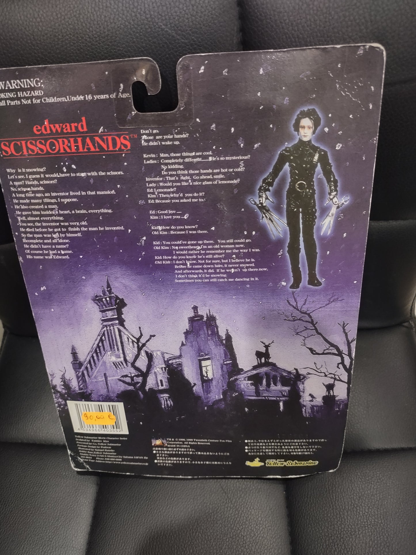Action figures Edward scissorhands mani di forbici 1999 japan box