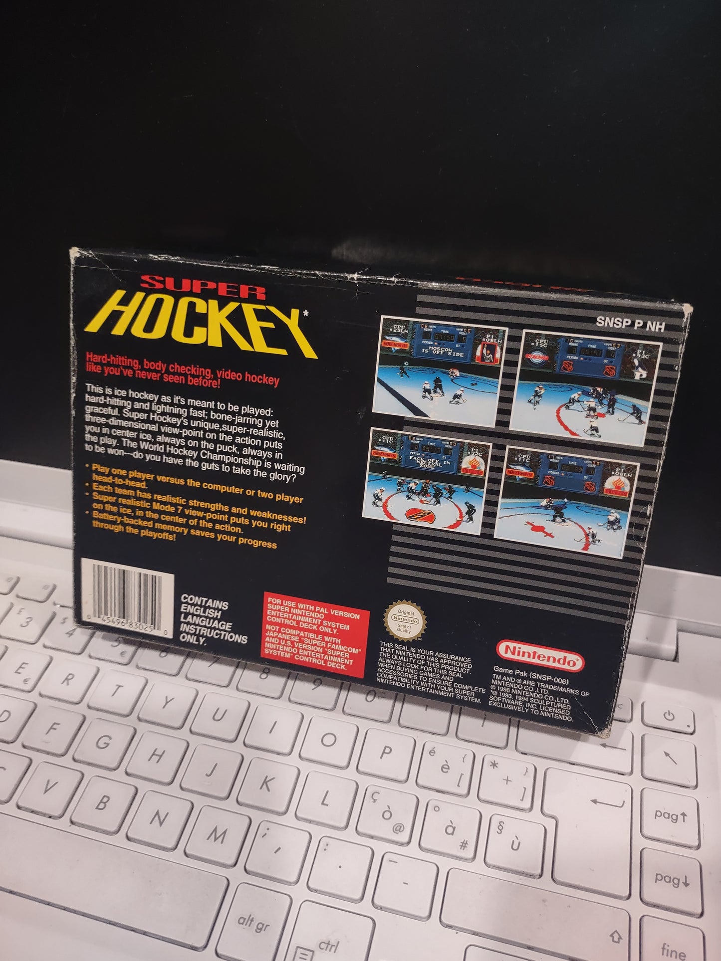Gioco Nintendo snes superNintendo PAL super hockey