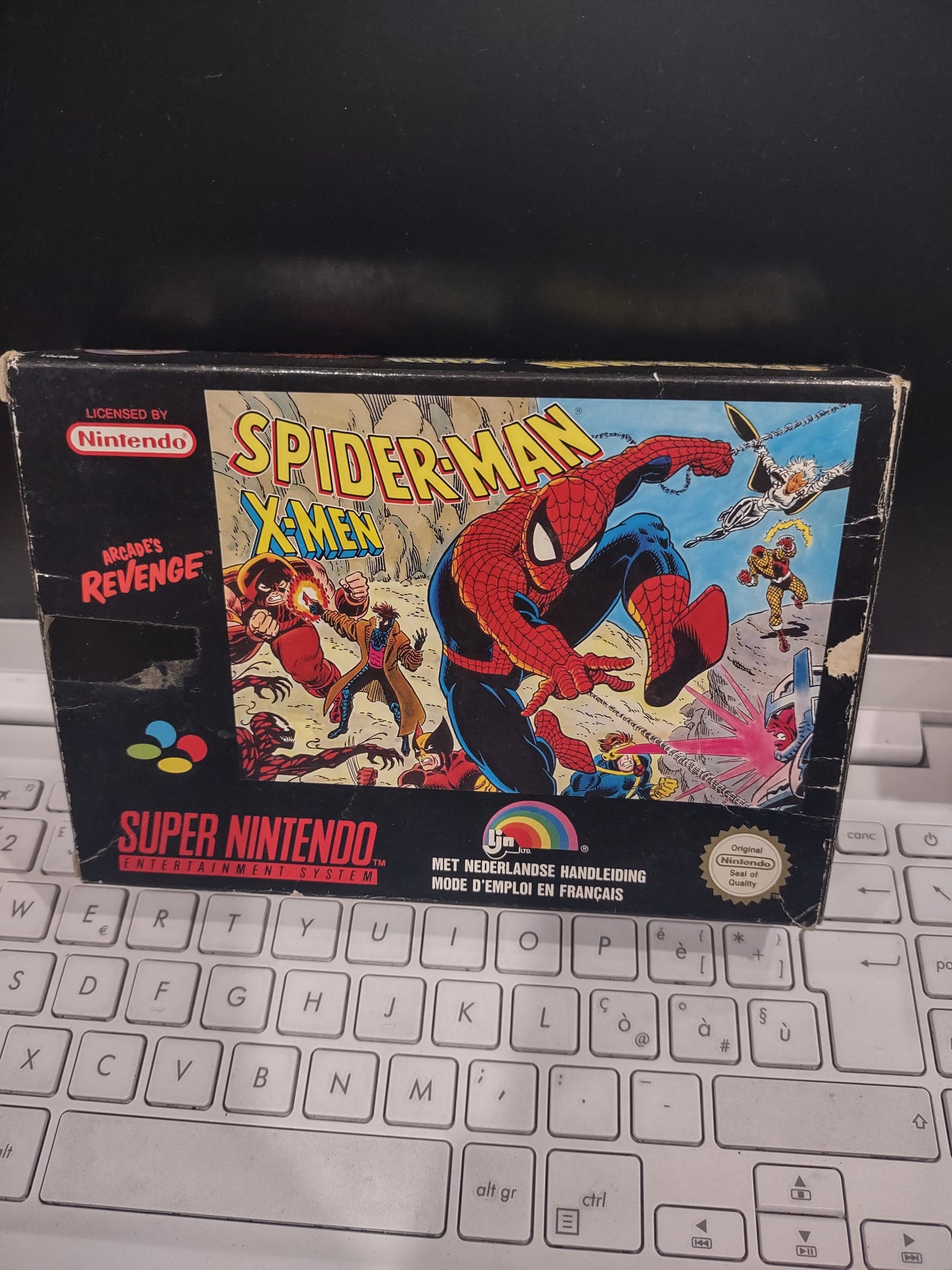 Gioco snes superNintendo PAL Marvel spiderman X-Men Arcade Revenge