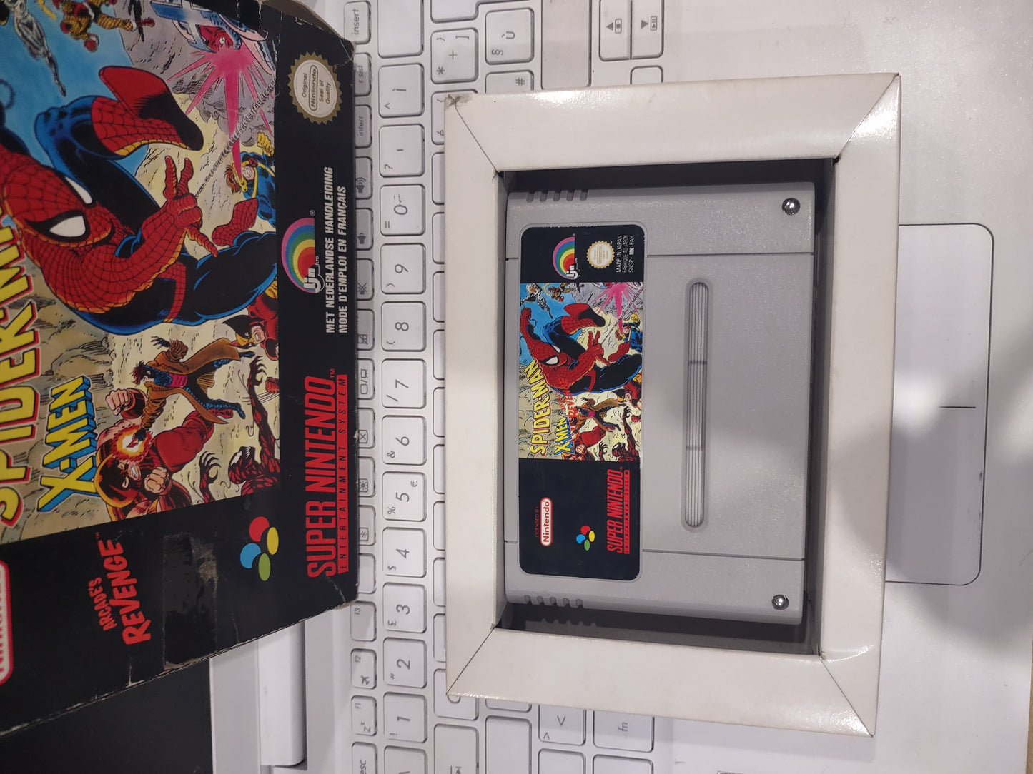 Gioco snes superNintendo PAL Marvel spiderman X-Men Arcade Revenge