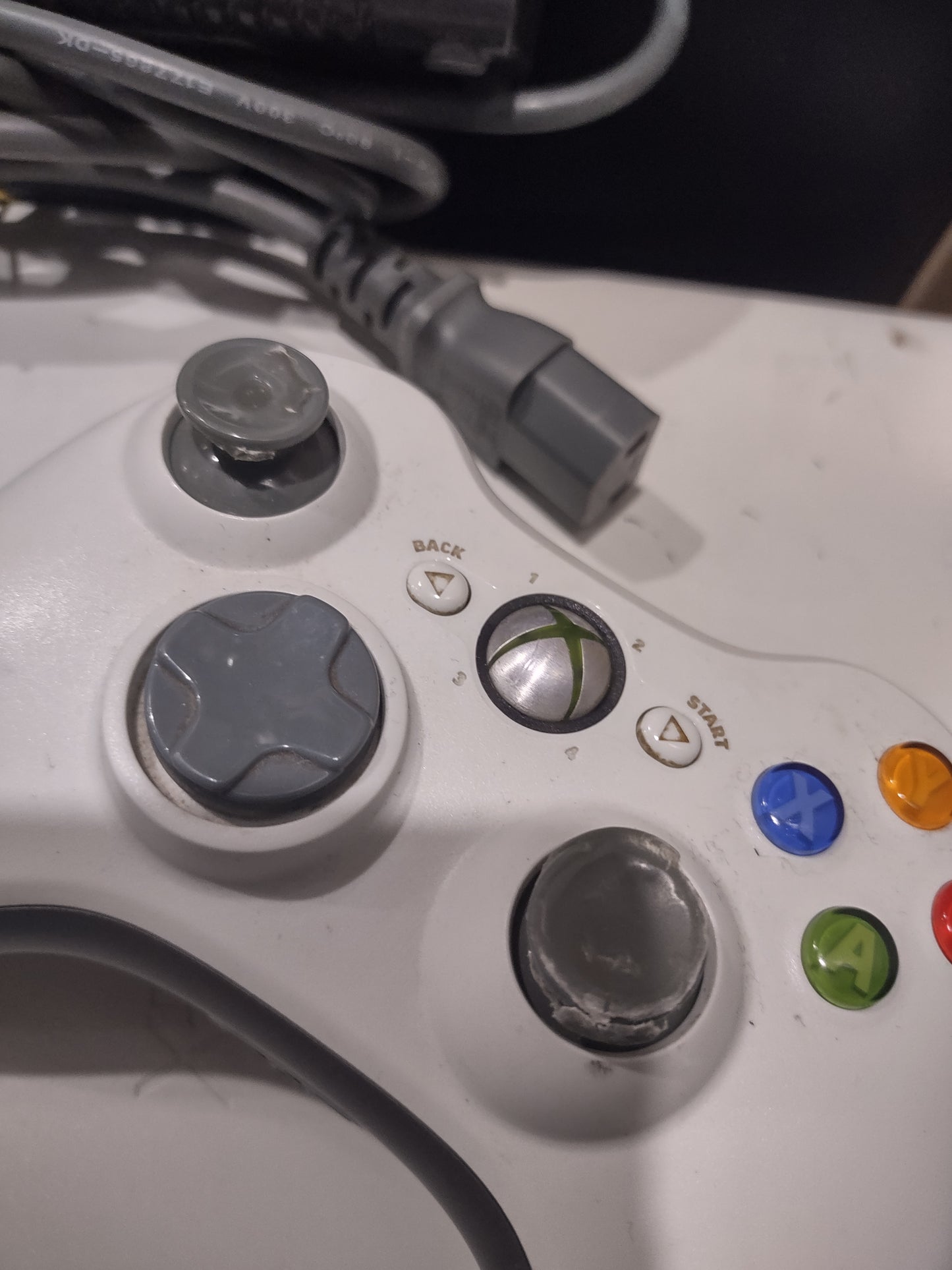 Console White fat Xbox 360 Microsoft 12 GB con cuffie cavi controller