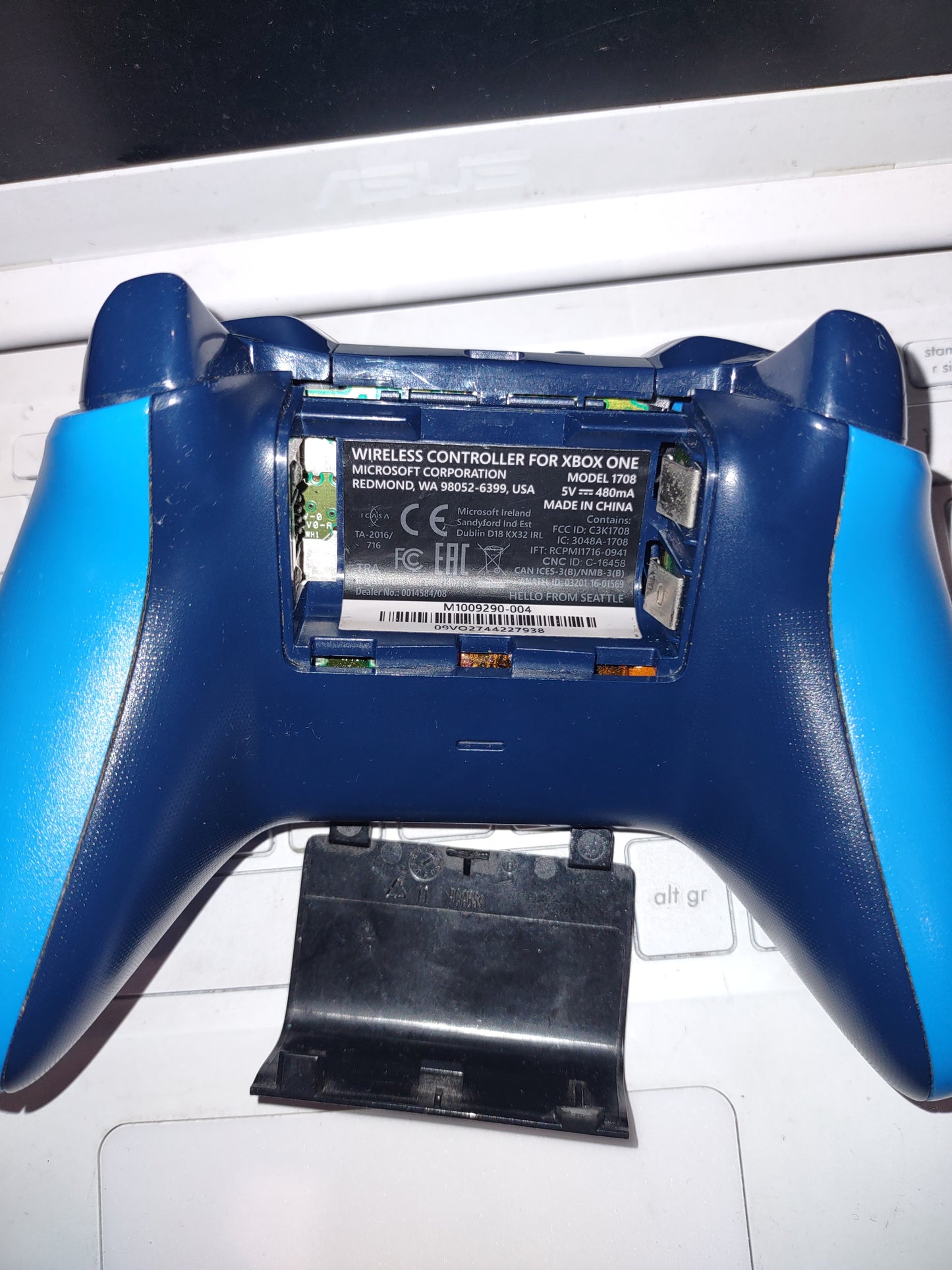Controller wireless Xbox One Blue black batterie