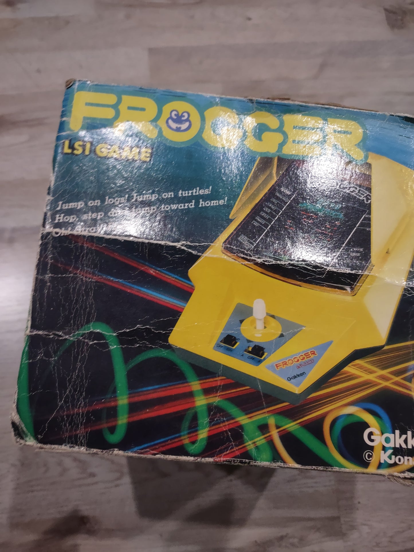 Gioco elettronico gakken frogger cabinato electronic game konami lsi