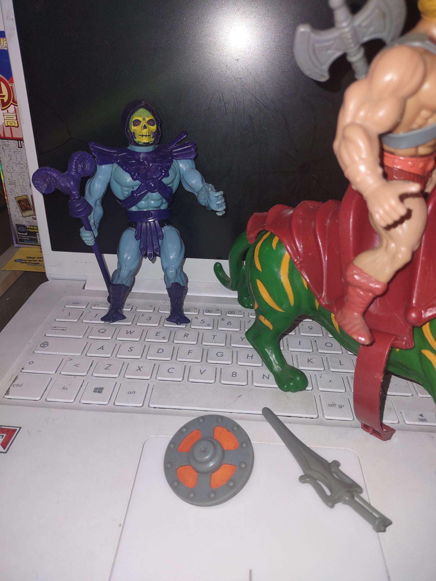Lotto vintage anni 80 masters of the universe Motu heman skeletor battlecat