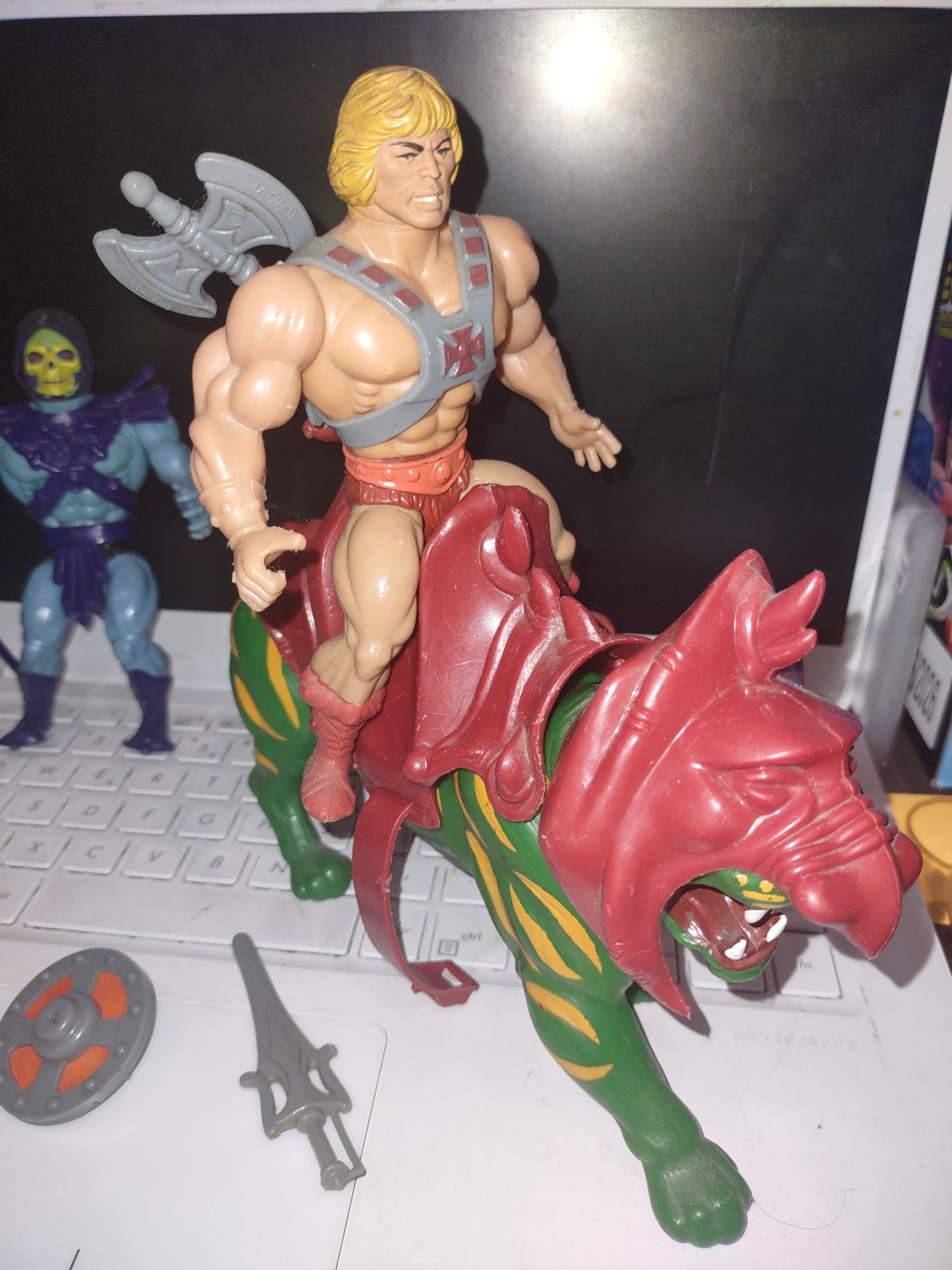 Lotto vintage anni 80 masters of the universe Motu heman skeletor battlecat