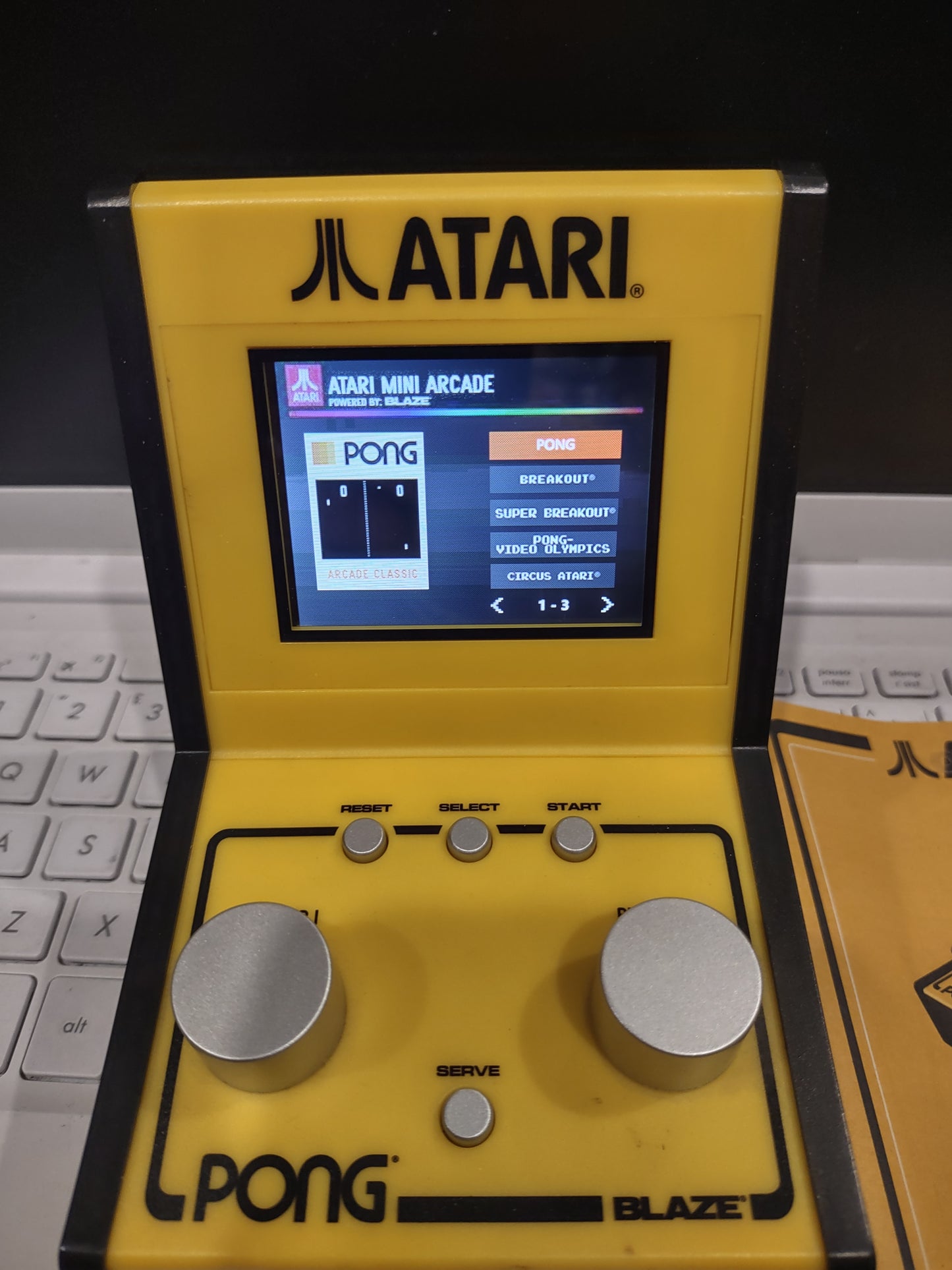 Gioco elettronico portatile blaze Atari pong multigiochi cabinato