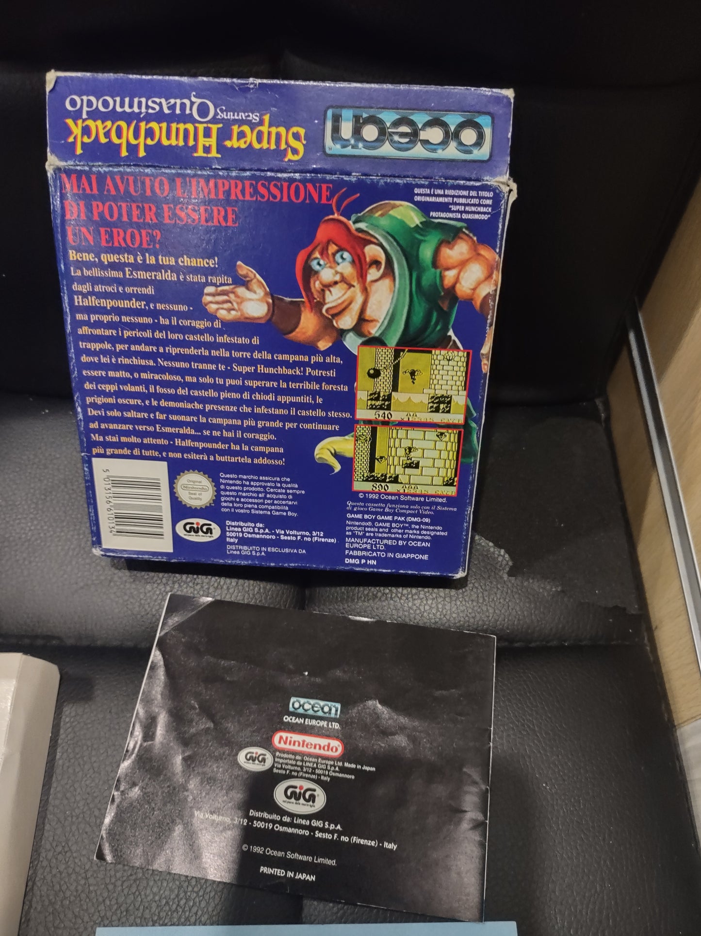 Gioco Nintendo Gameboy super hunchback starring quasimodo giga