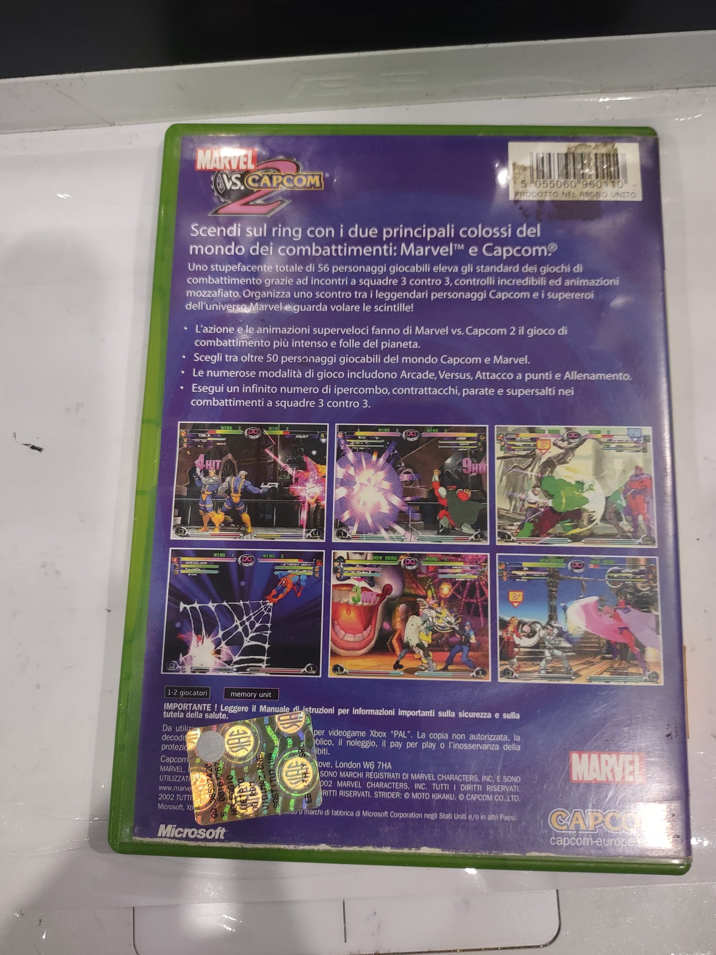 Gioco Xbox Marvel vs capcom 2 PAL ita