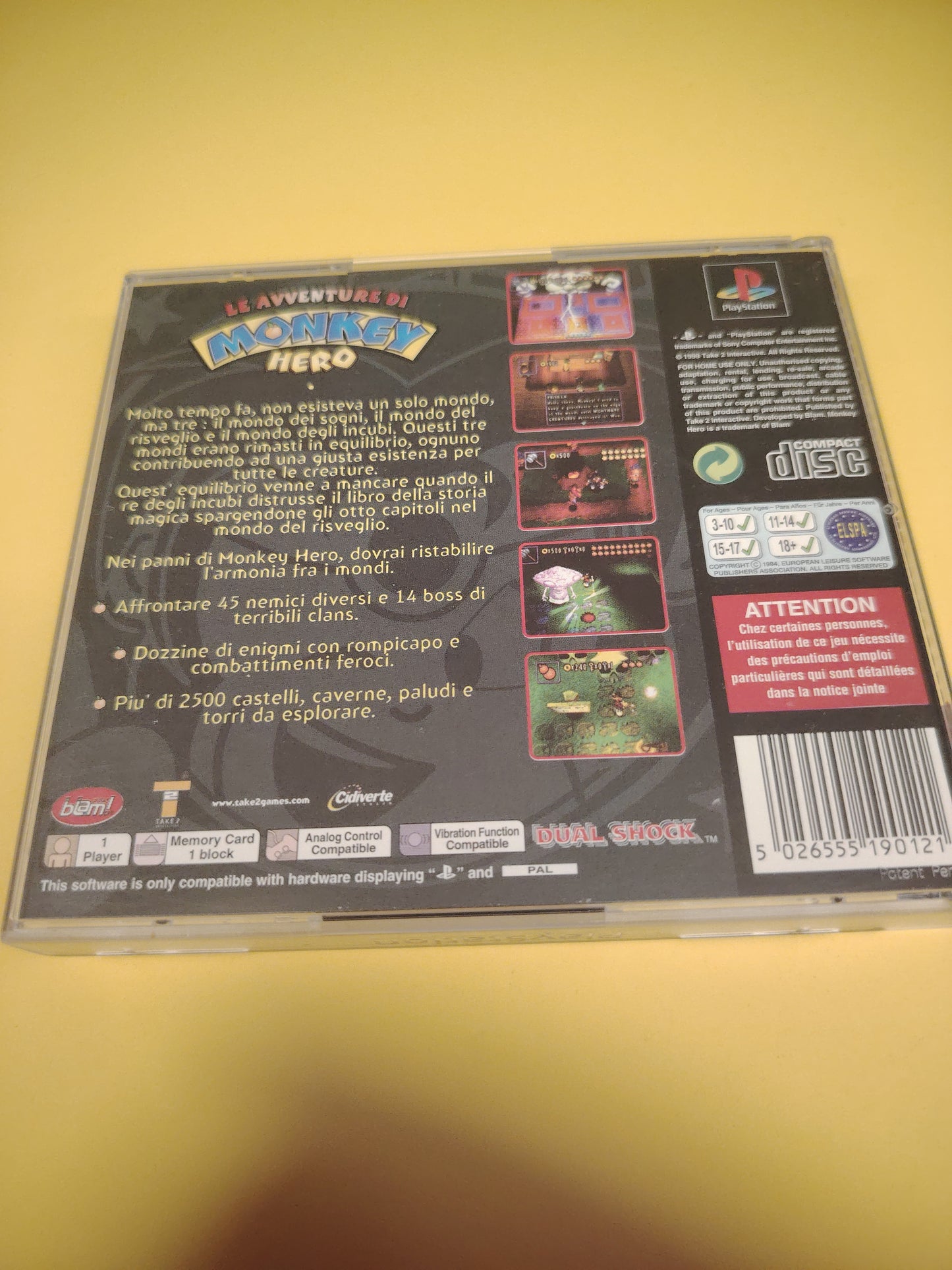 Gioco PlayStation 1 le avventure di monkey hero