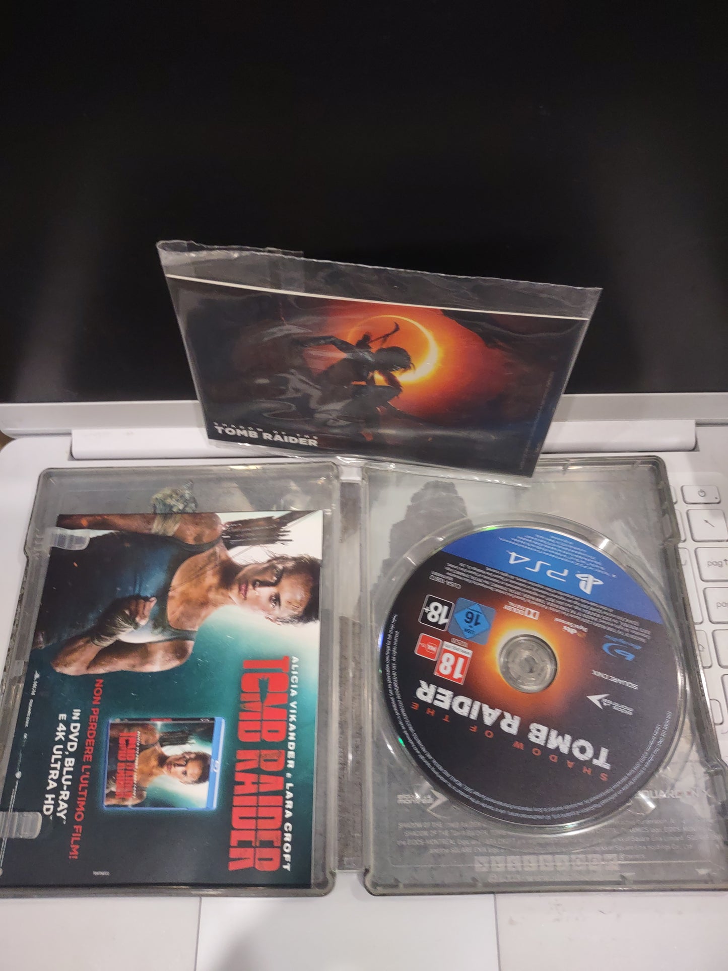 Gioco PlayStation PS4 Limited Shadow of tomb Raider steelbook e cartoline