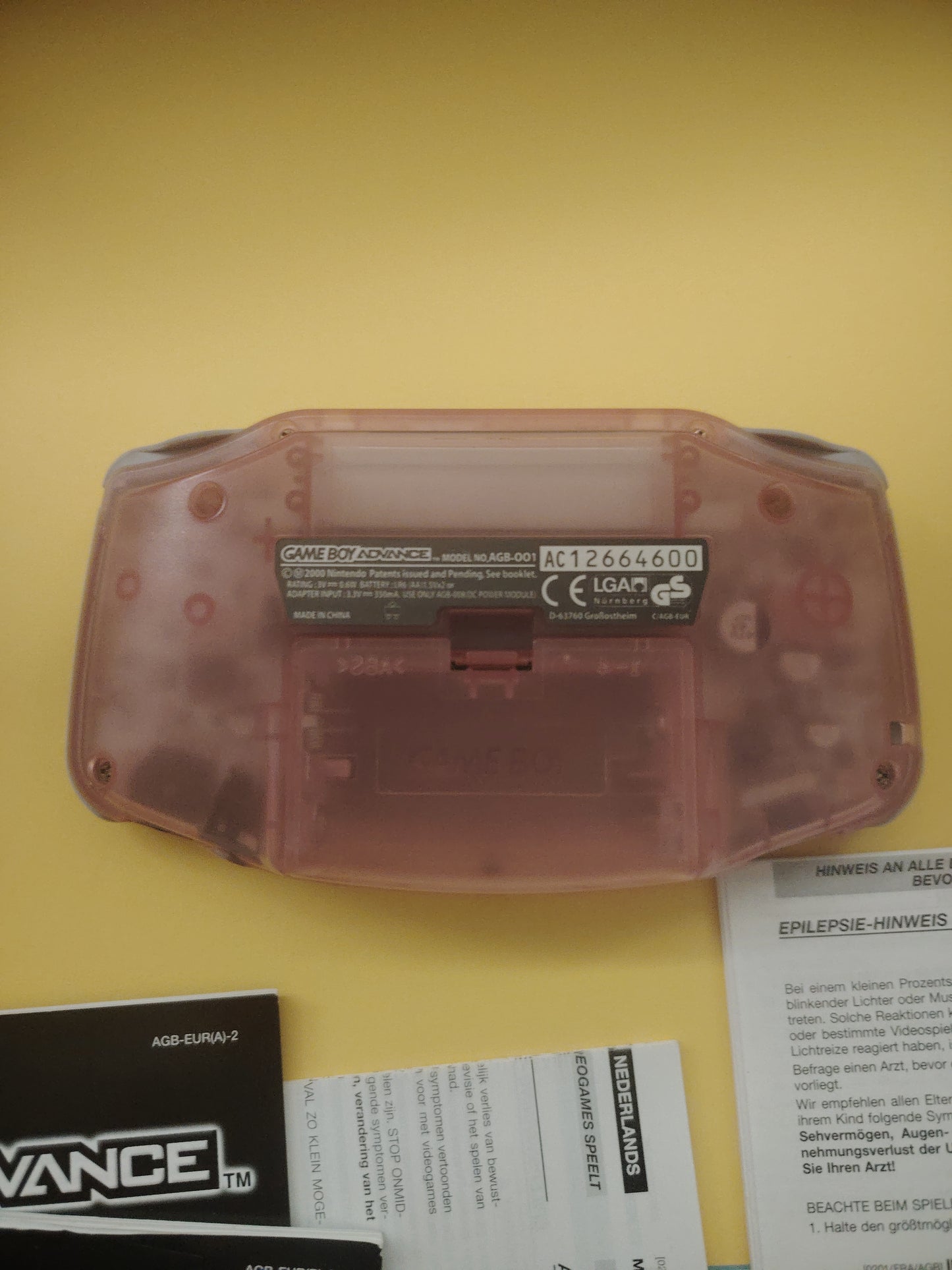 Console nintendo Game Boy Advance Rosa con scatola