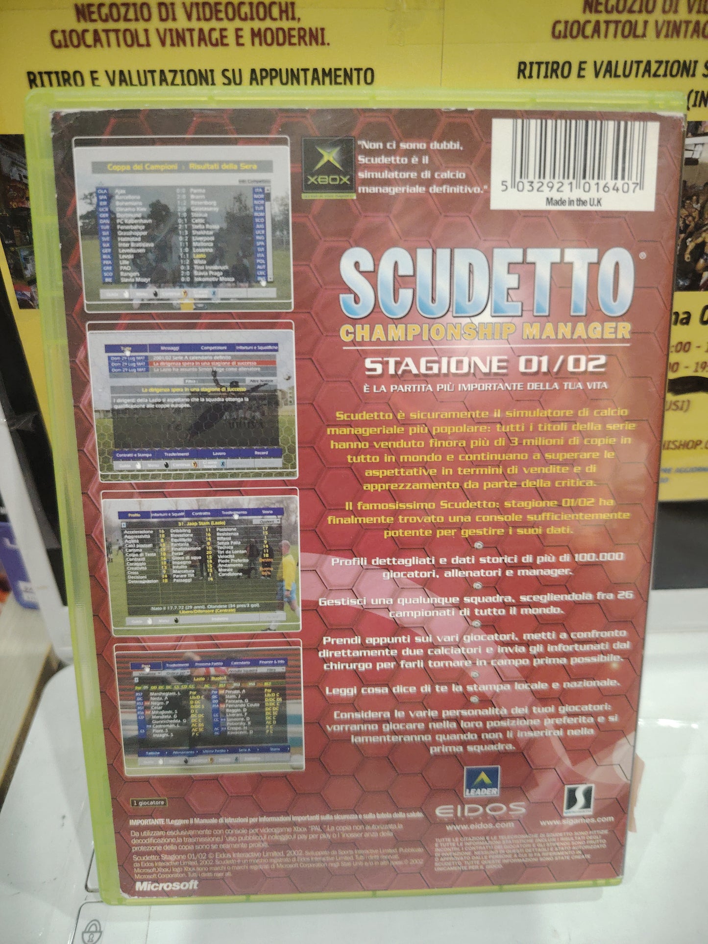 Gioco xbox scudetto championship manager Stagione 01/02