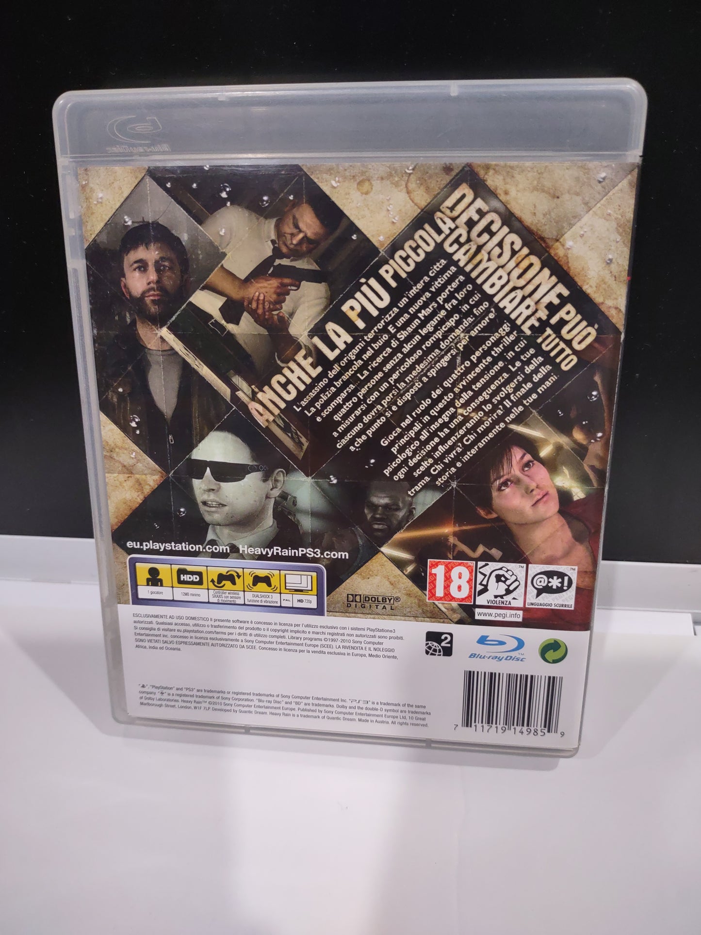 Gioco ps3 heavy Rain Sony PlayStation 3