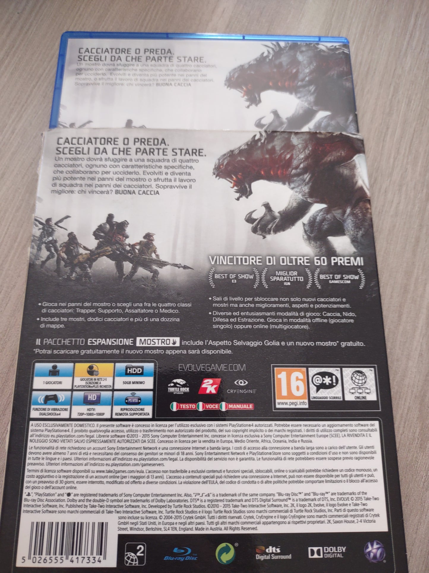 Gioco PS4 evolve 2k games PlayStation 4