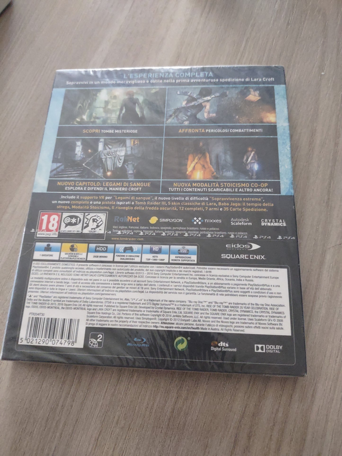 Gioco PS4 Rise of the tomb Raider celebrazione dei 20 anni Square enix PlayStation 4