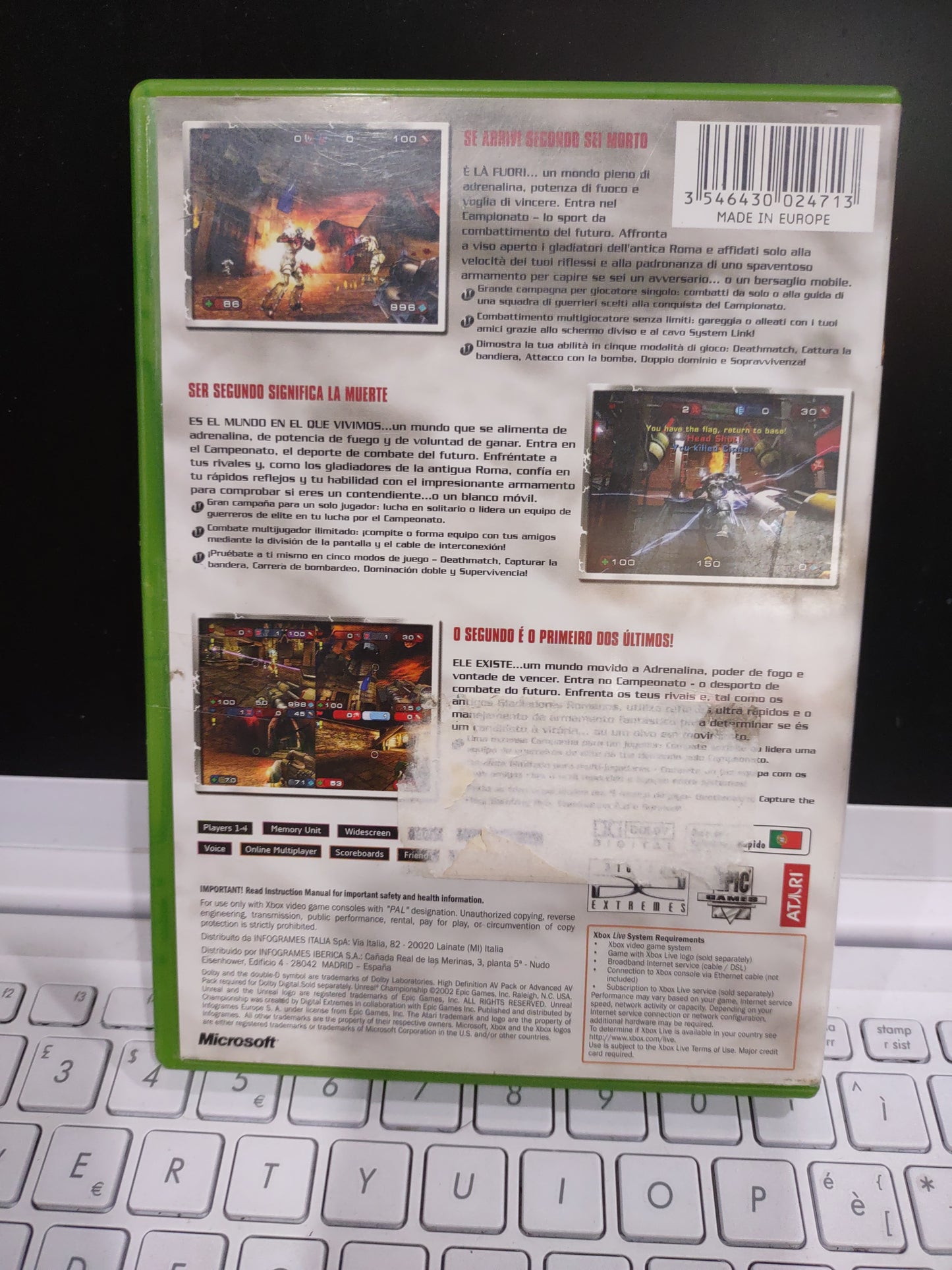Gioco Xbox Unreal Championship Atari esclusivo