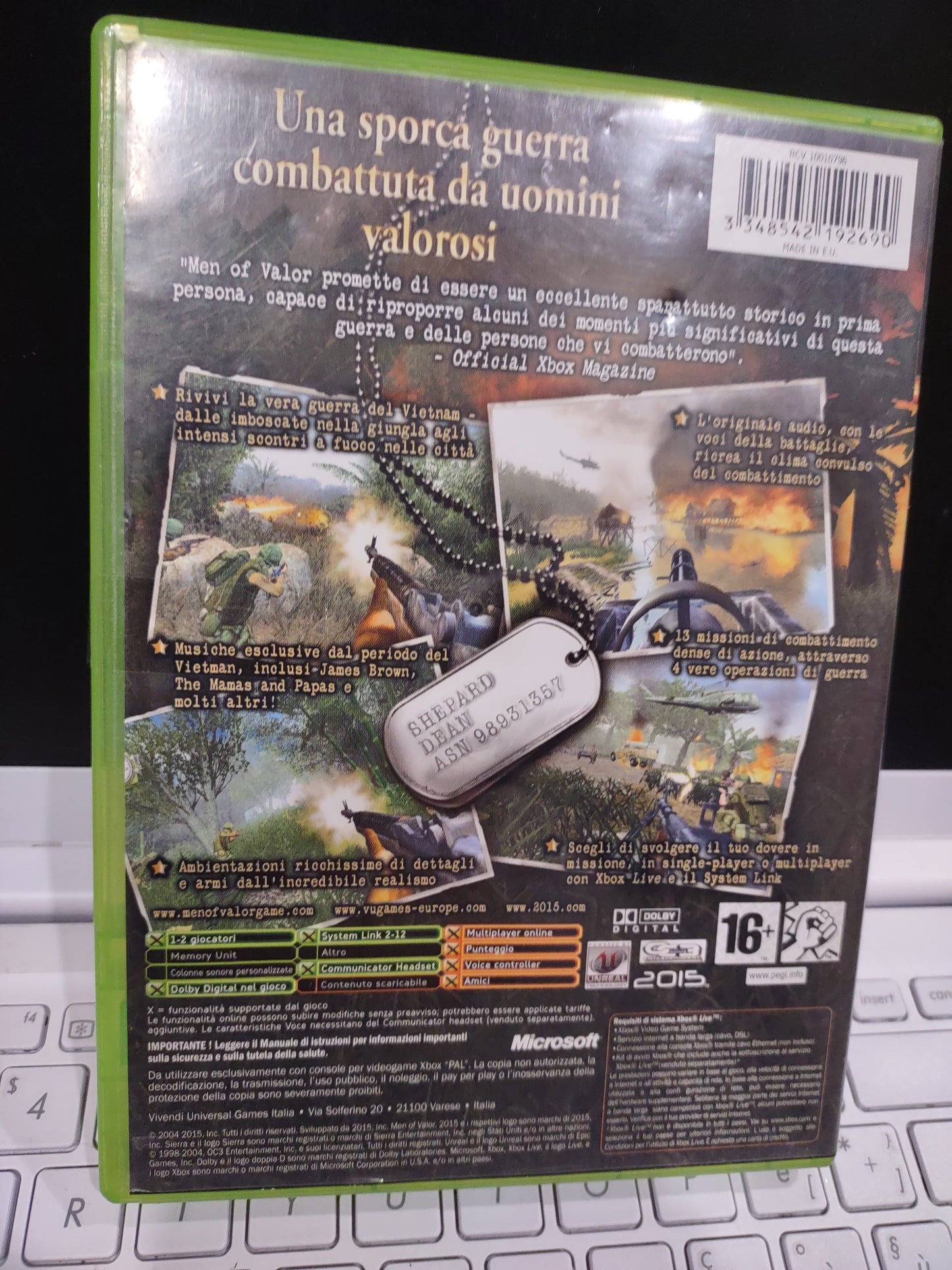 Gioco Xbox Men of valor PAL