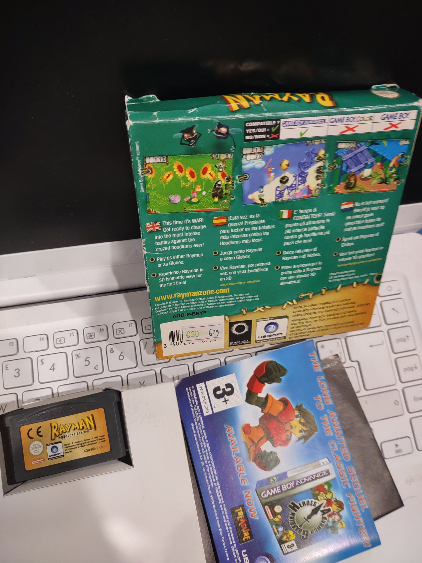 Gioco Nintendo game boy Advance Rayman hoodlums Revenge