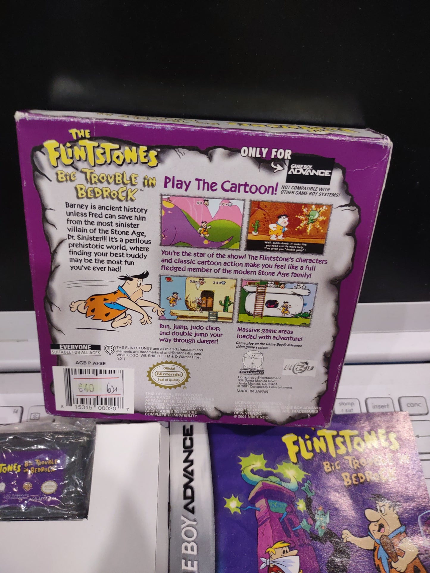 Gioco Nintendo game boy Advance the flinstones Big trouble in bedrock USA
