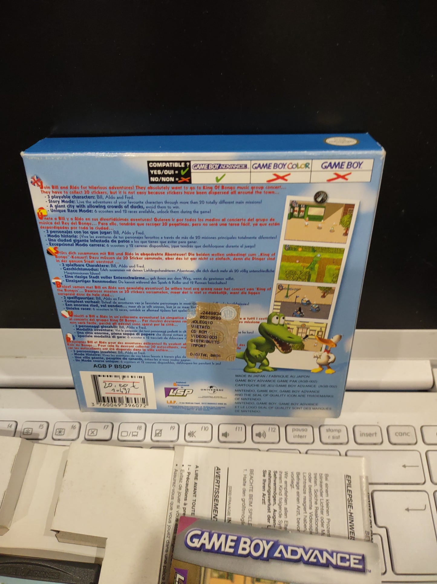 Gioco Nintendo game boy Advance sitting ducks