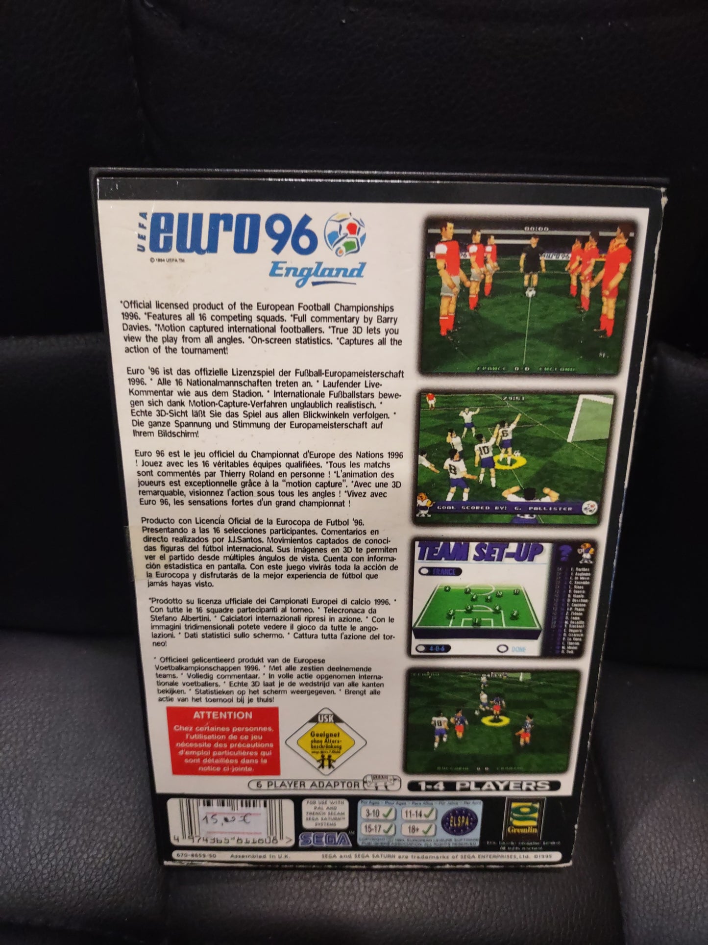 Gioco sega saturn UEFA euro 96 England sports