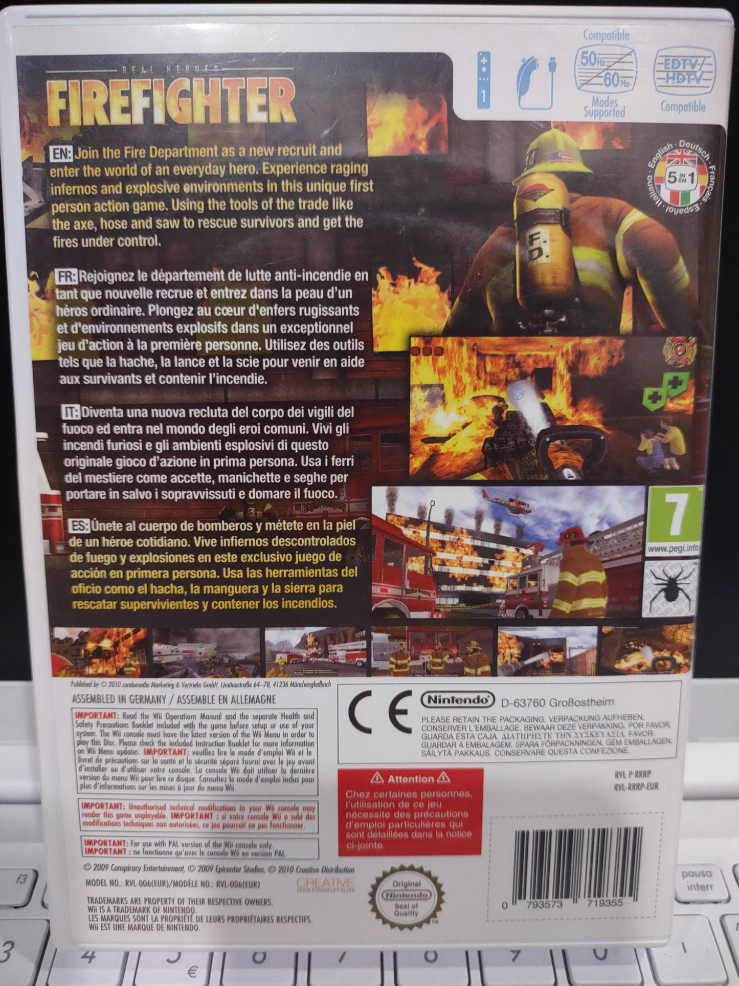 Gioco Nintendo Wii real Heroes firefighter PAL ita