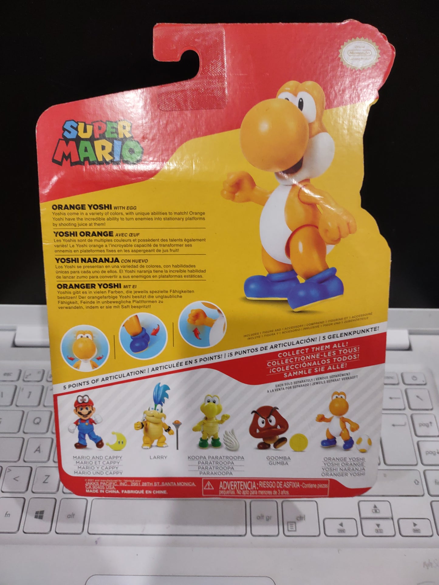 Action figure super Mario jakks pacific Orange Yoshi