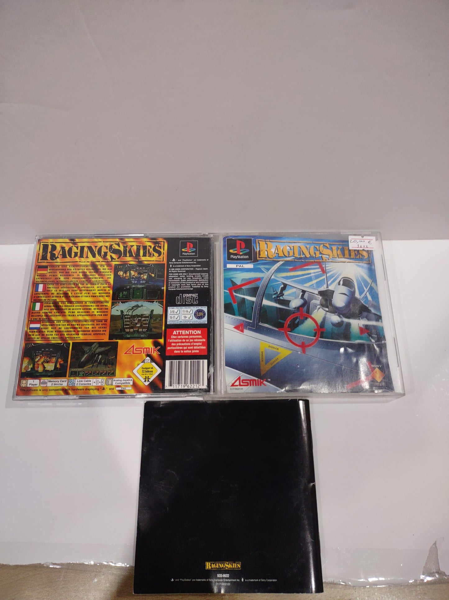 Gioco ps1 PlayStation raging skies PAL ITA