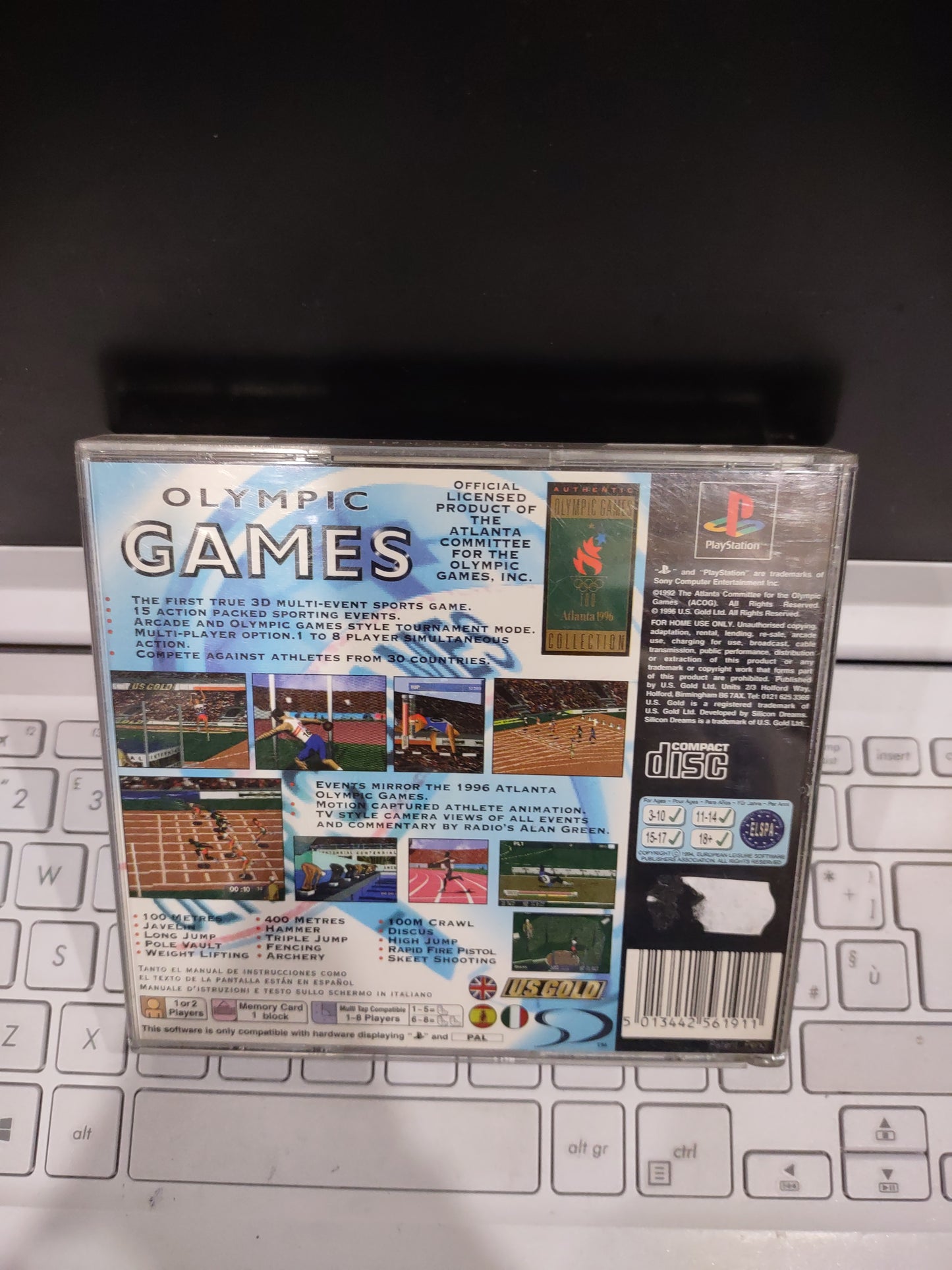 Gioco PS1 PlayStation Olympic games us Gold PAL