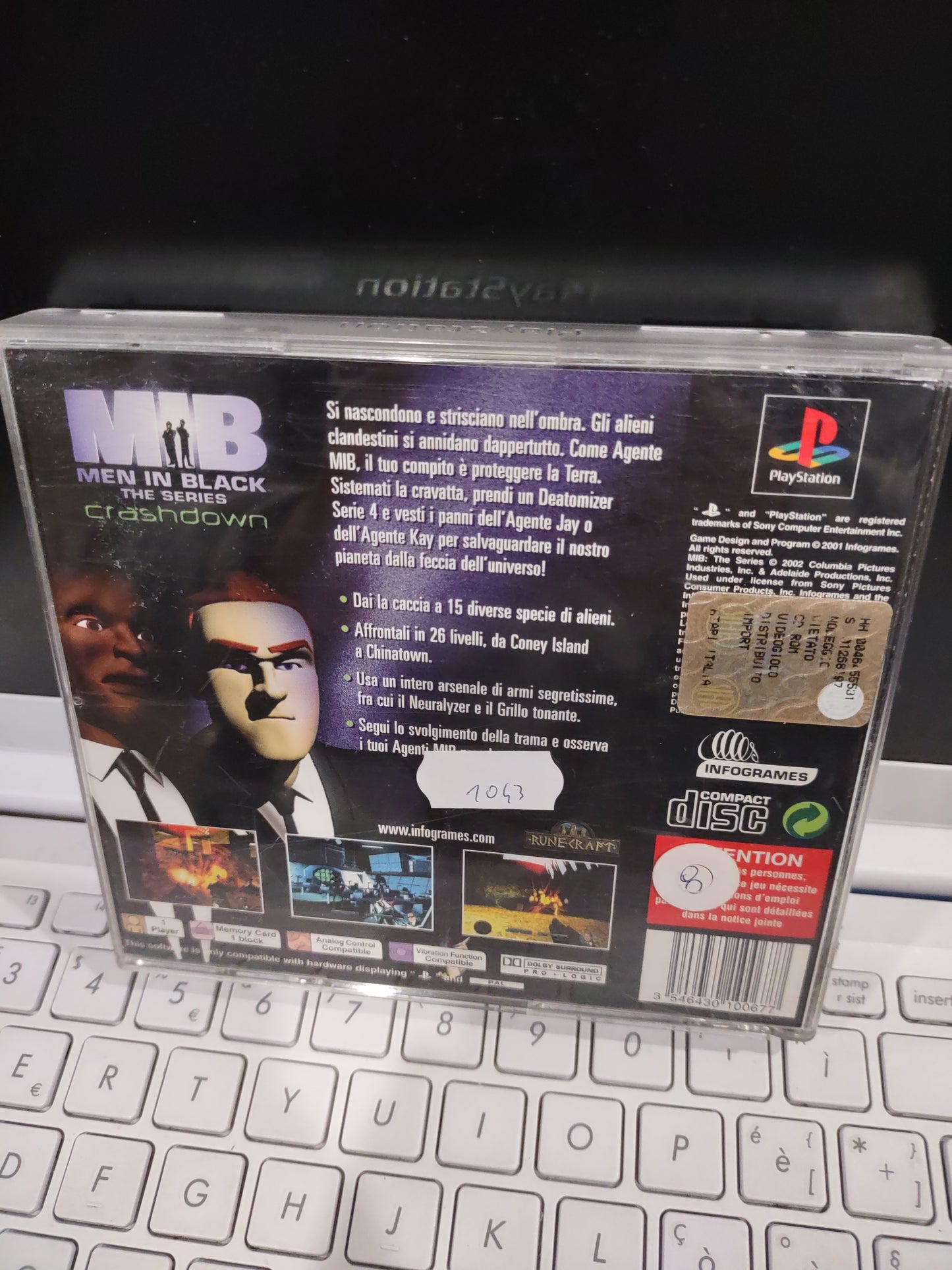 Gioco PS1 men in Black the series crashdown