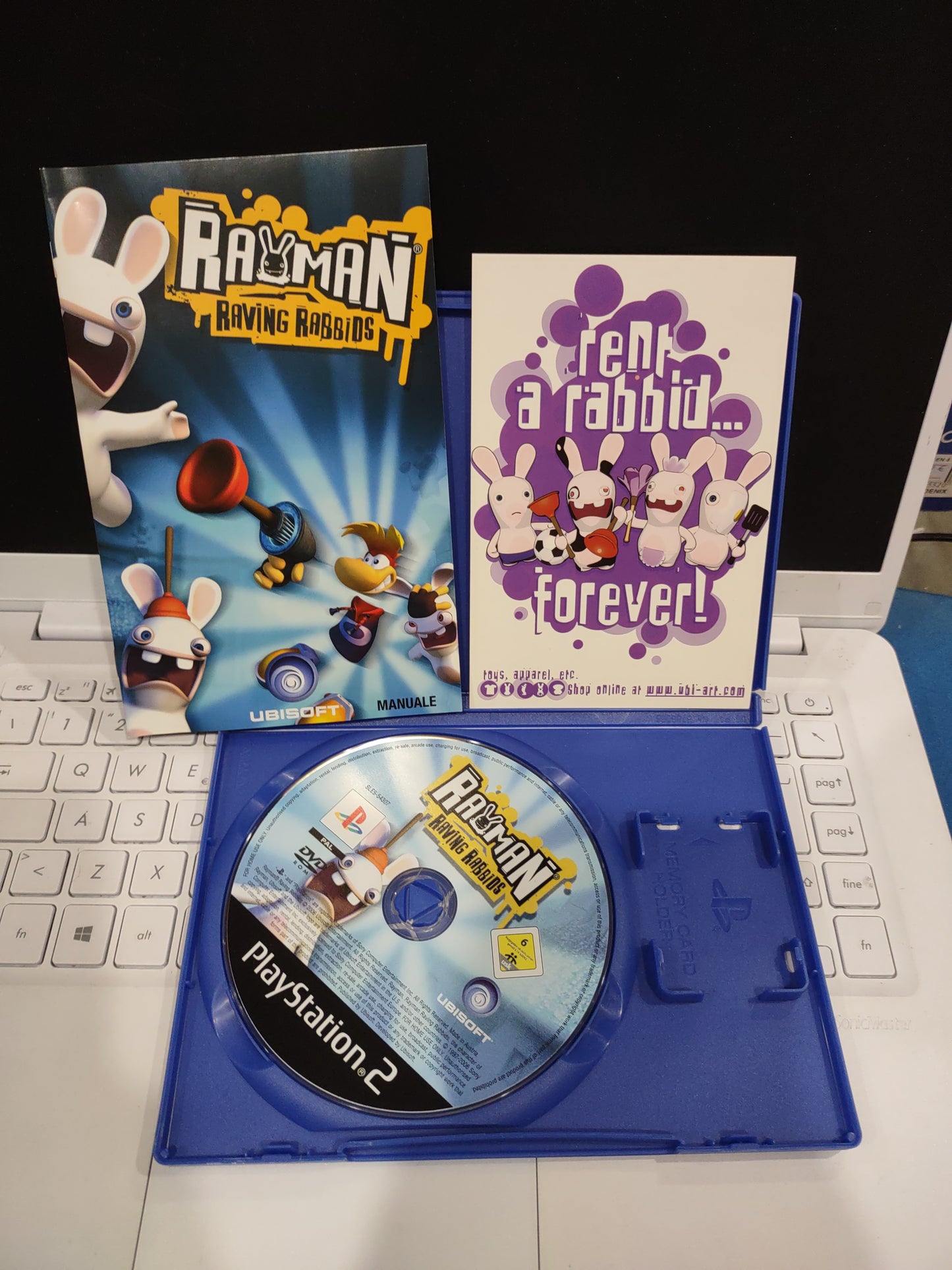 Gioco PS2 PlayStation Rayman raving rabbids PAL