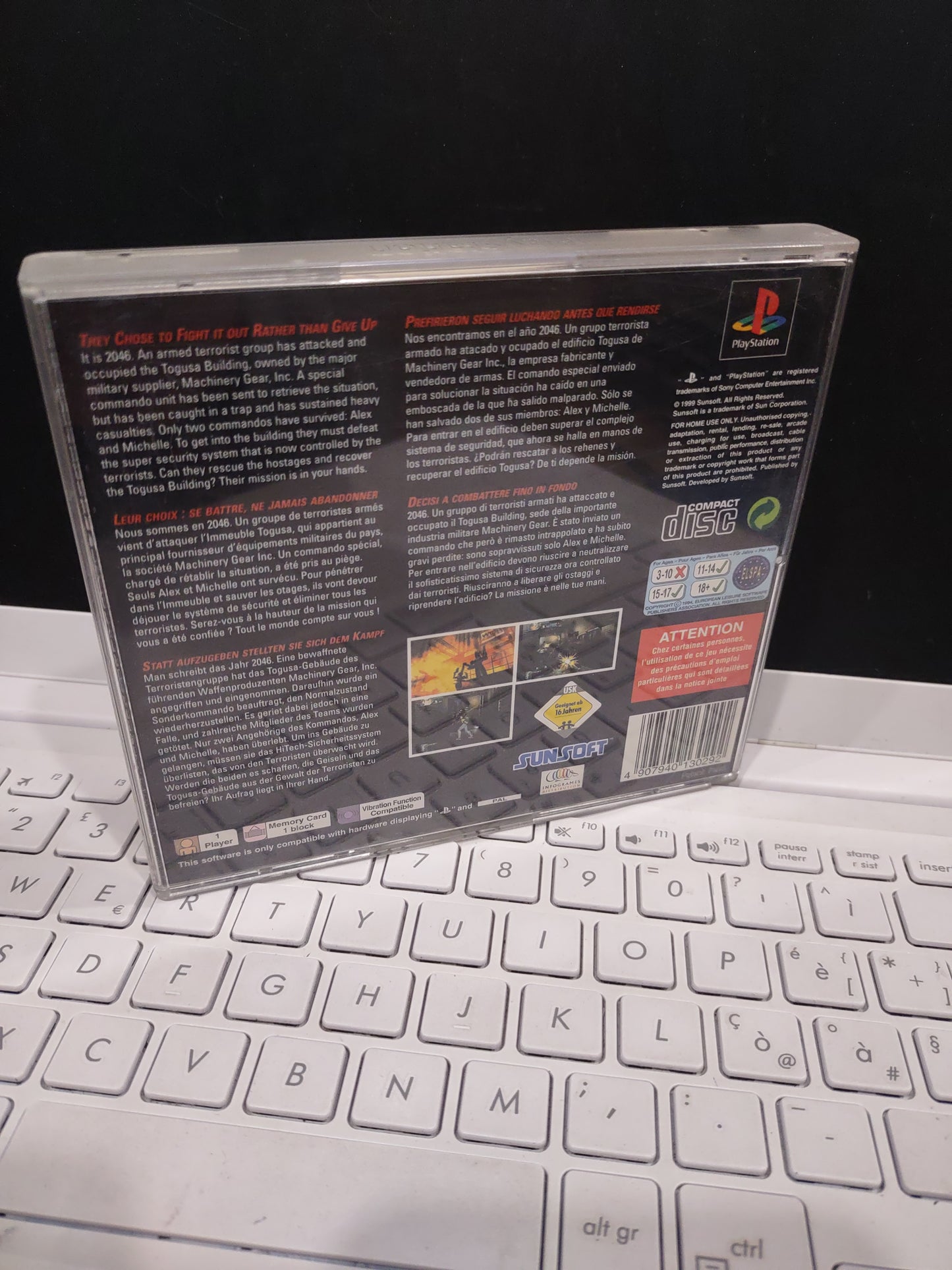 Gioco PS1 PlayStation hard Edge PAL