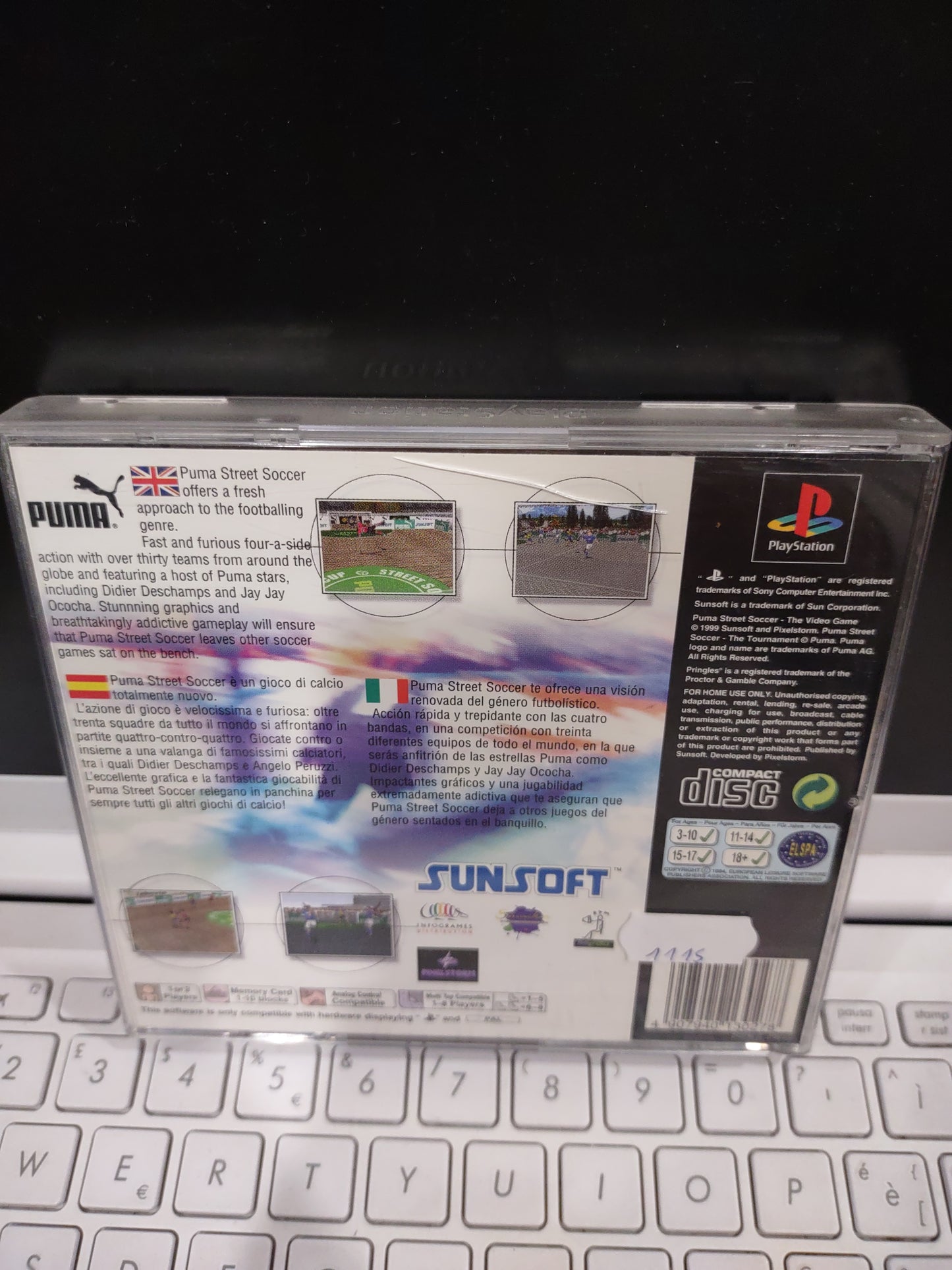 Gioco PS1 PlayStation Puma street soccer calcio