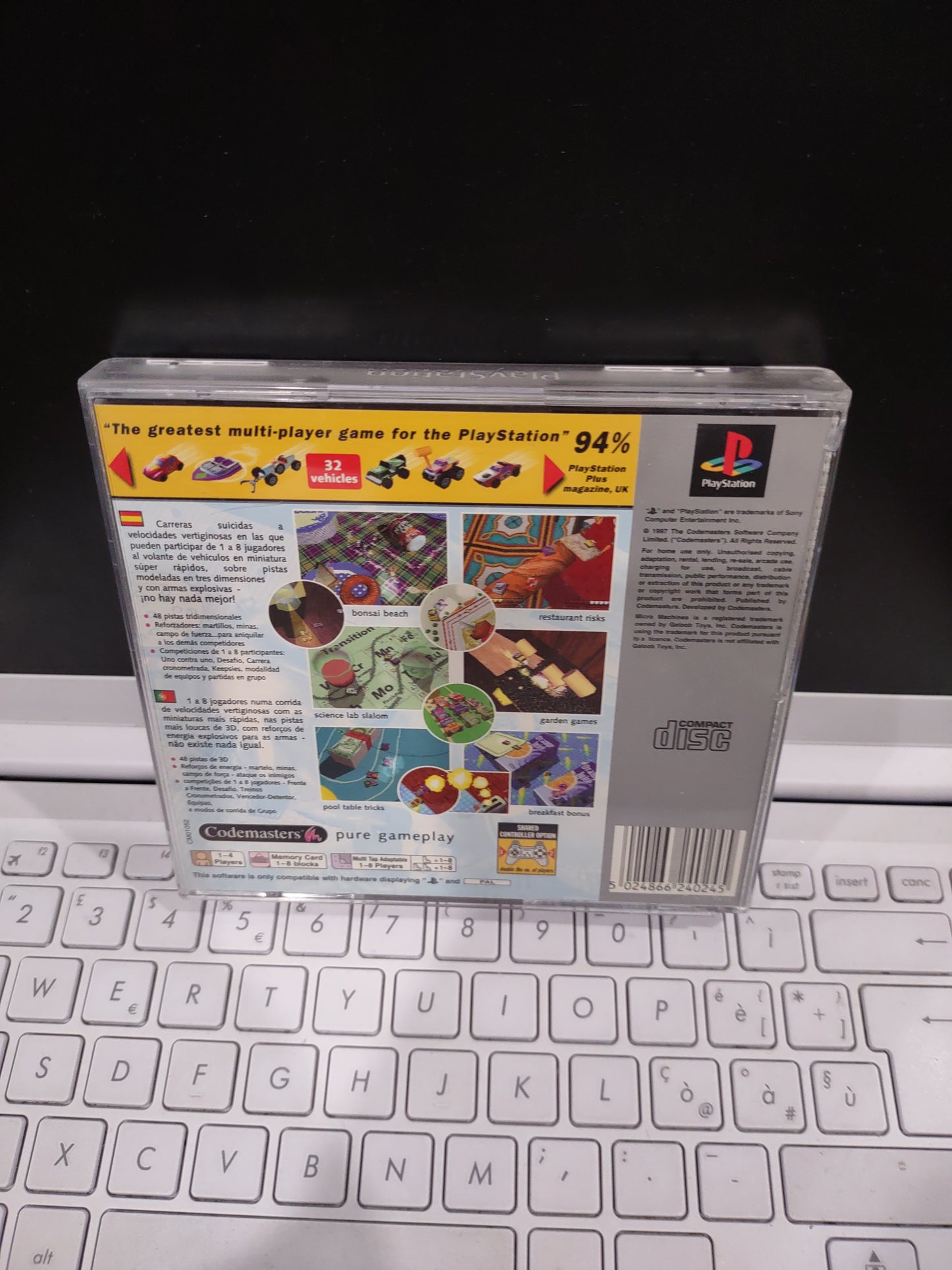 Gioco PS1 PlayStation Platinum micro machines V3