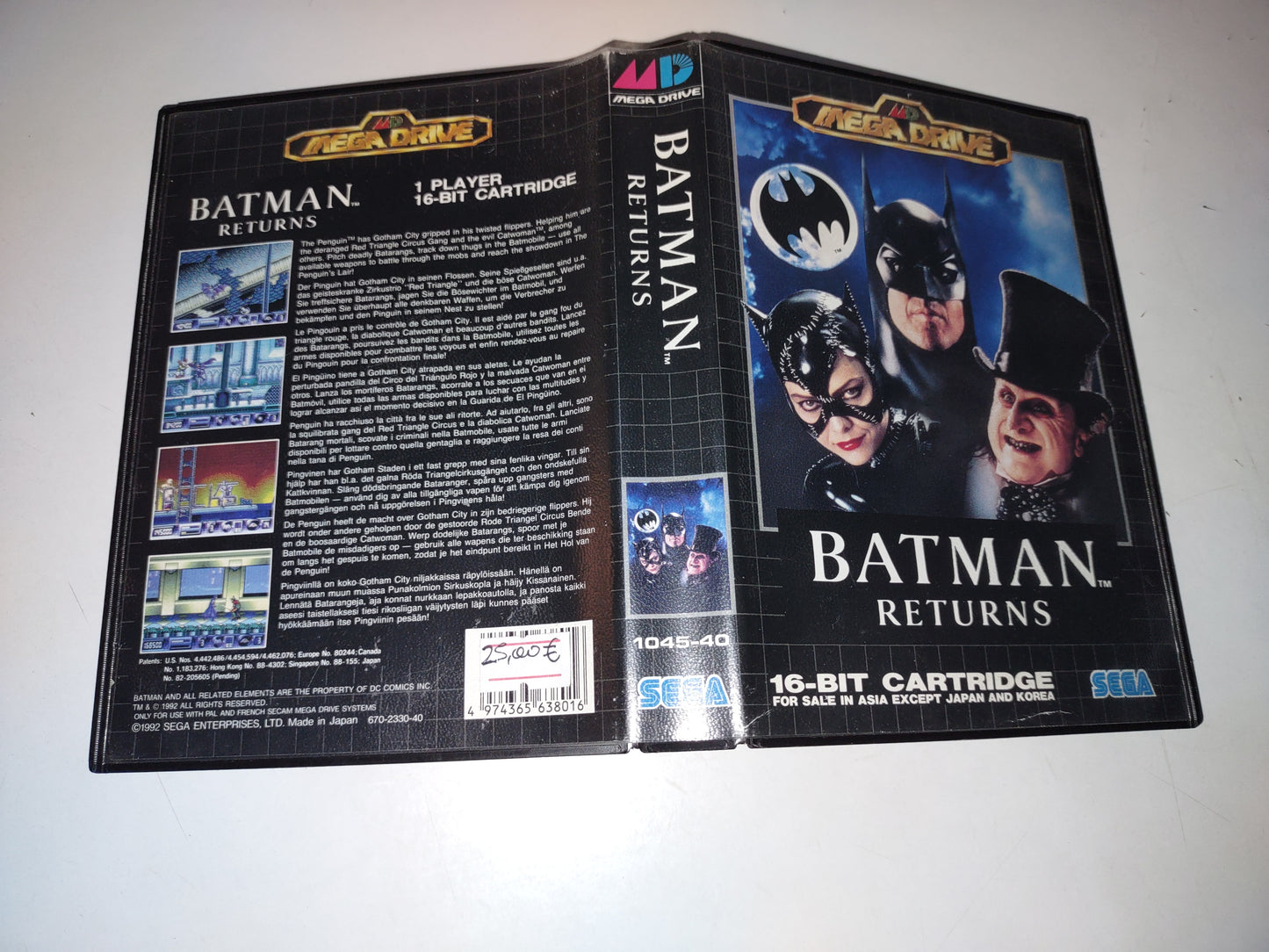 gioco sega Mega drive Batman returns versione Asia