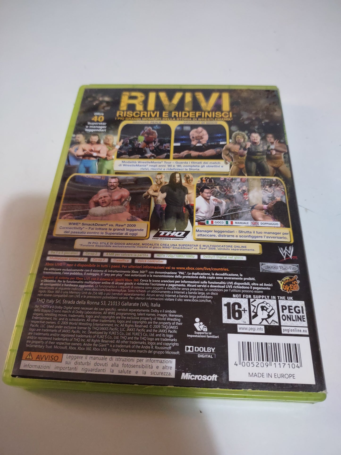 Gioco Xbox 360 WWE Legends of WRESTLEMANIA