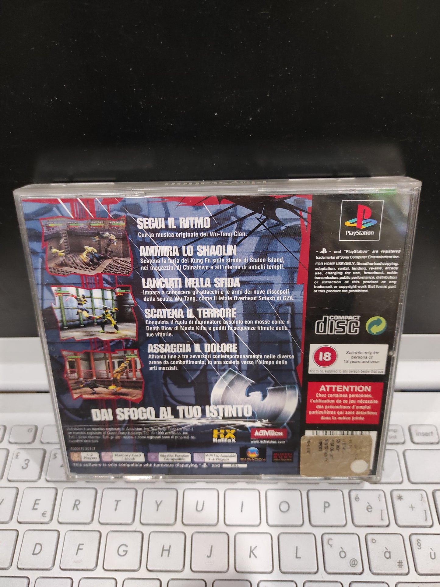 Gioco PlayStation 1 PS1 wu-tang taste the paine