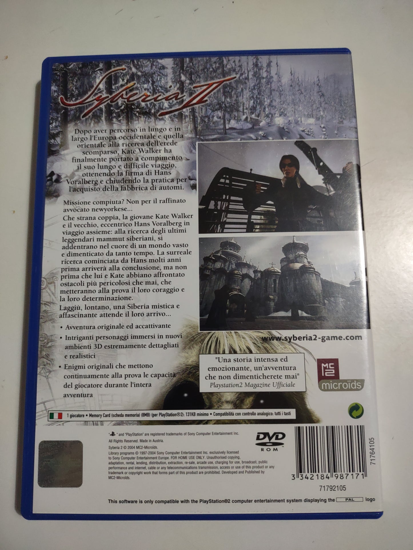 Gioco PlayStation 2 PS2 Siberia II