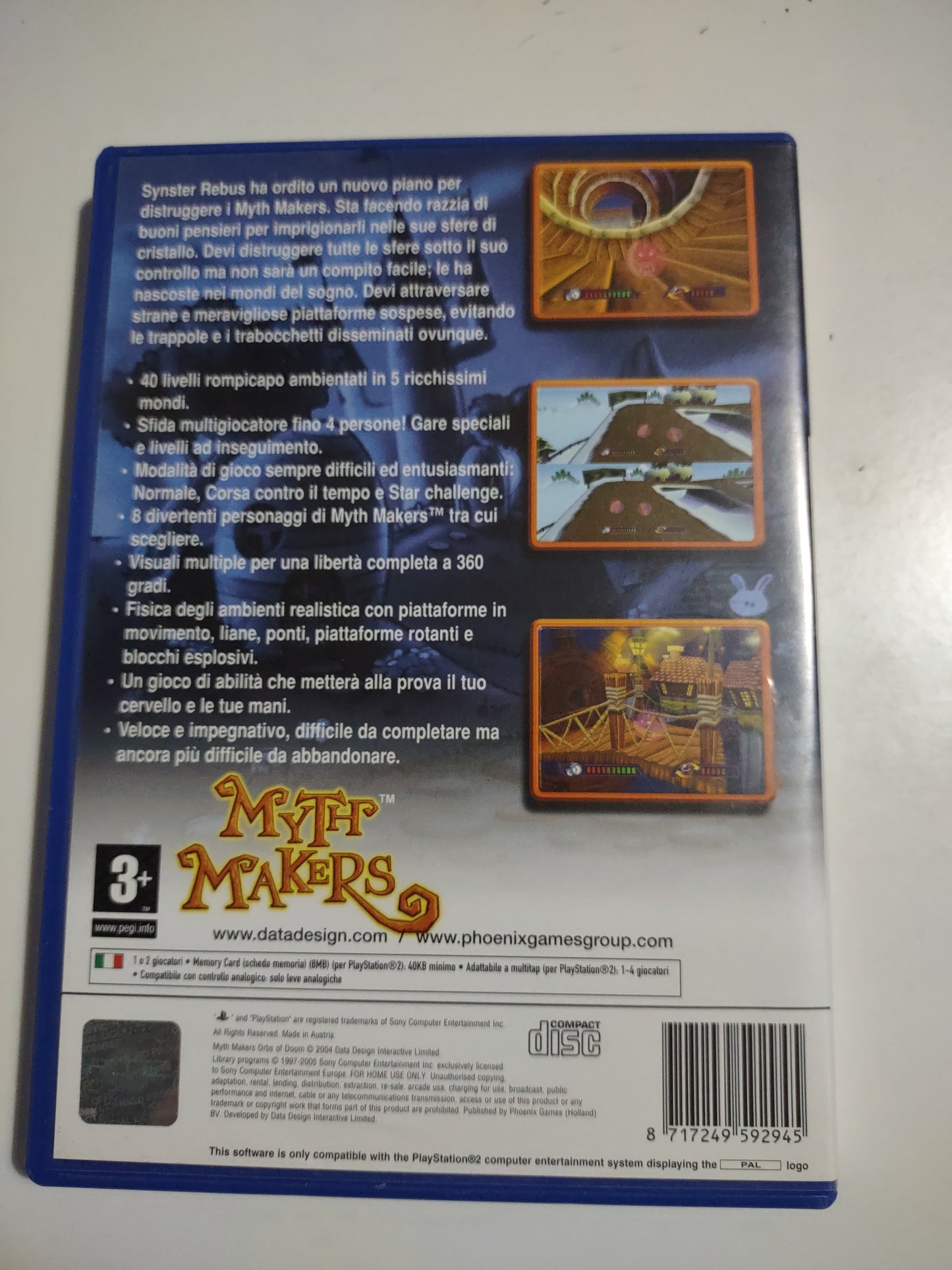 Gioco PlayStation 2 PS2 myth makers orbs of doom