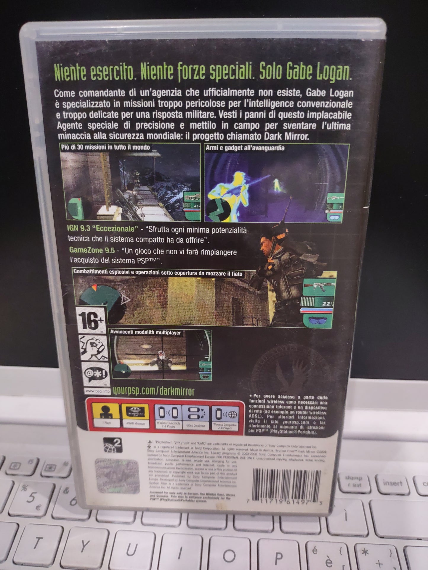 Gioco PSP PlayStation syphon filter dark mirror