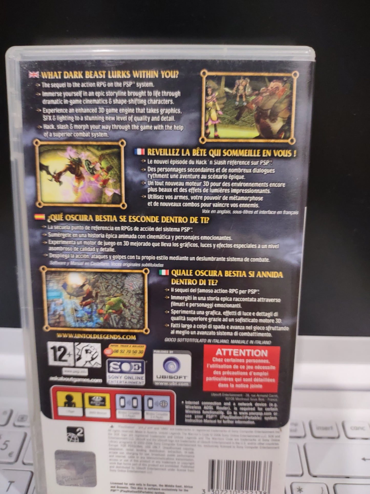 Gioco PSP PlayStation untold Legends the warriors code