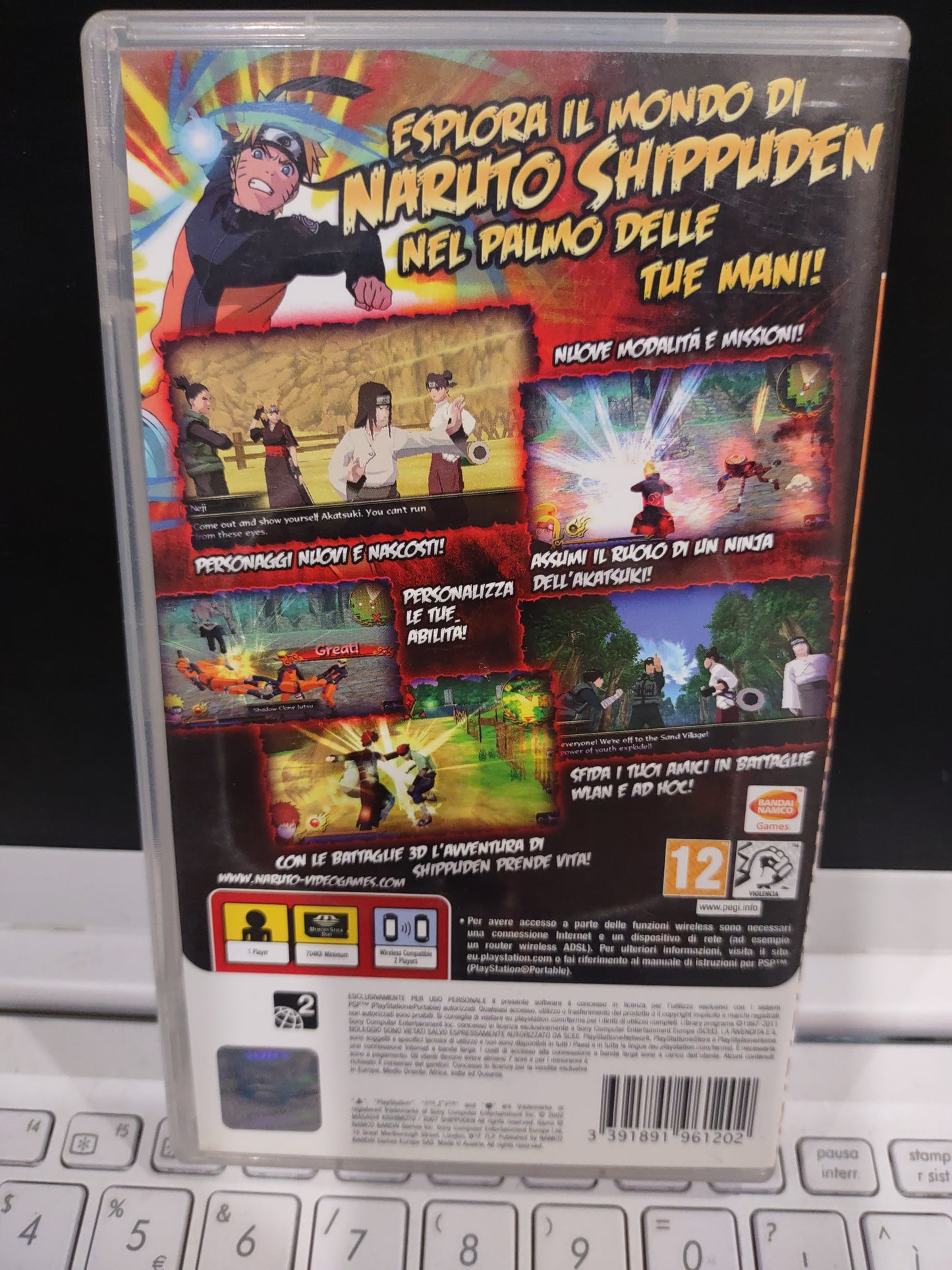 Gioco PSP PlayStation Naruto Shippuden Legends akatsuki rising