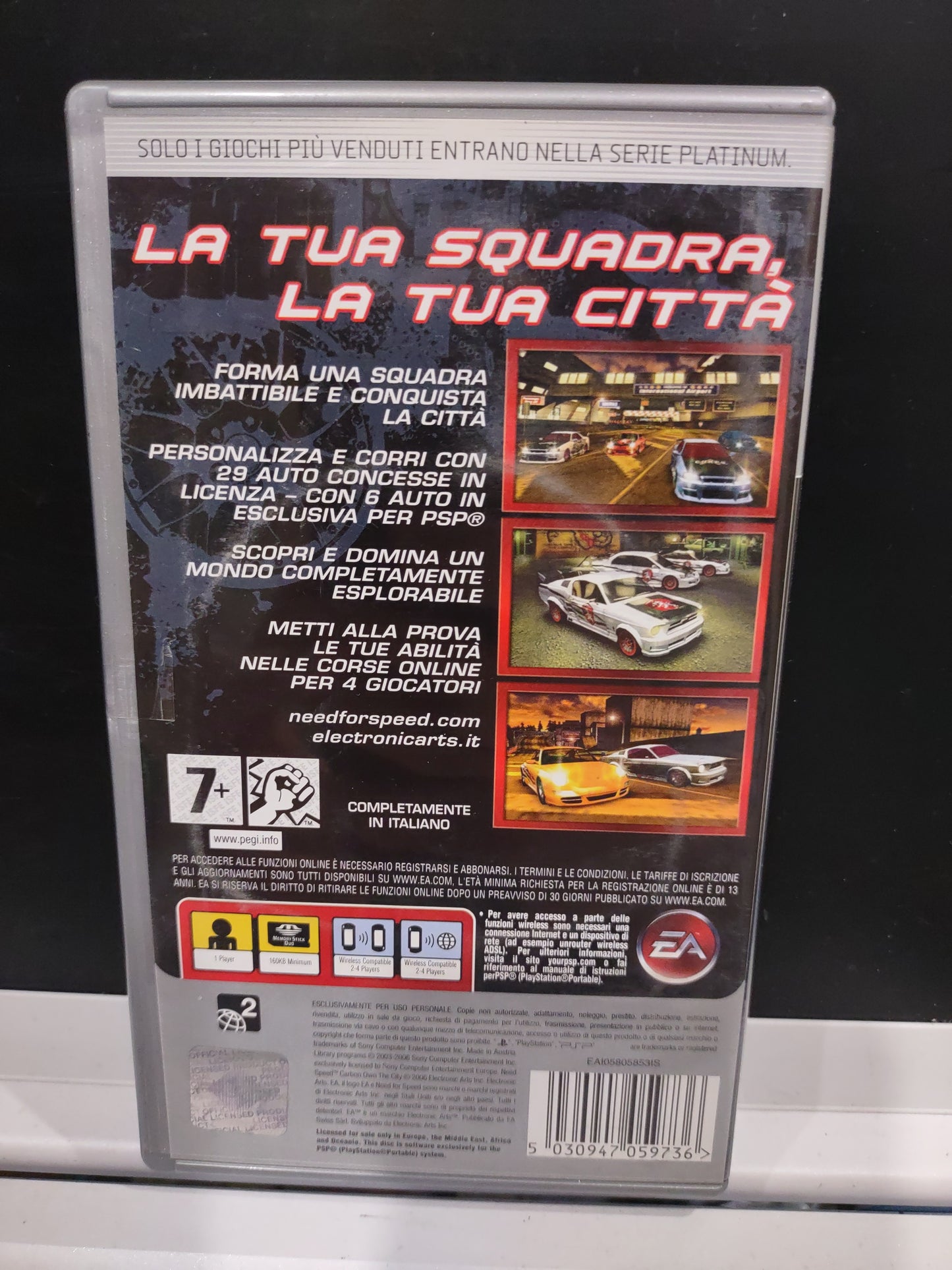 Gioco PSP PlayStation Need for Speed carbon
