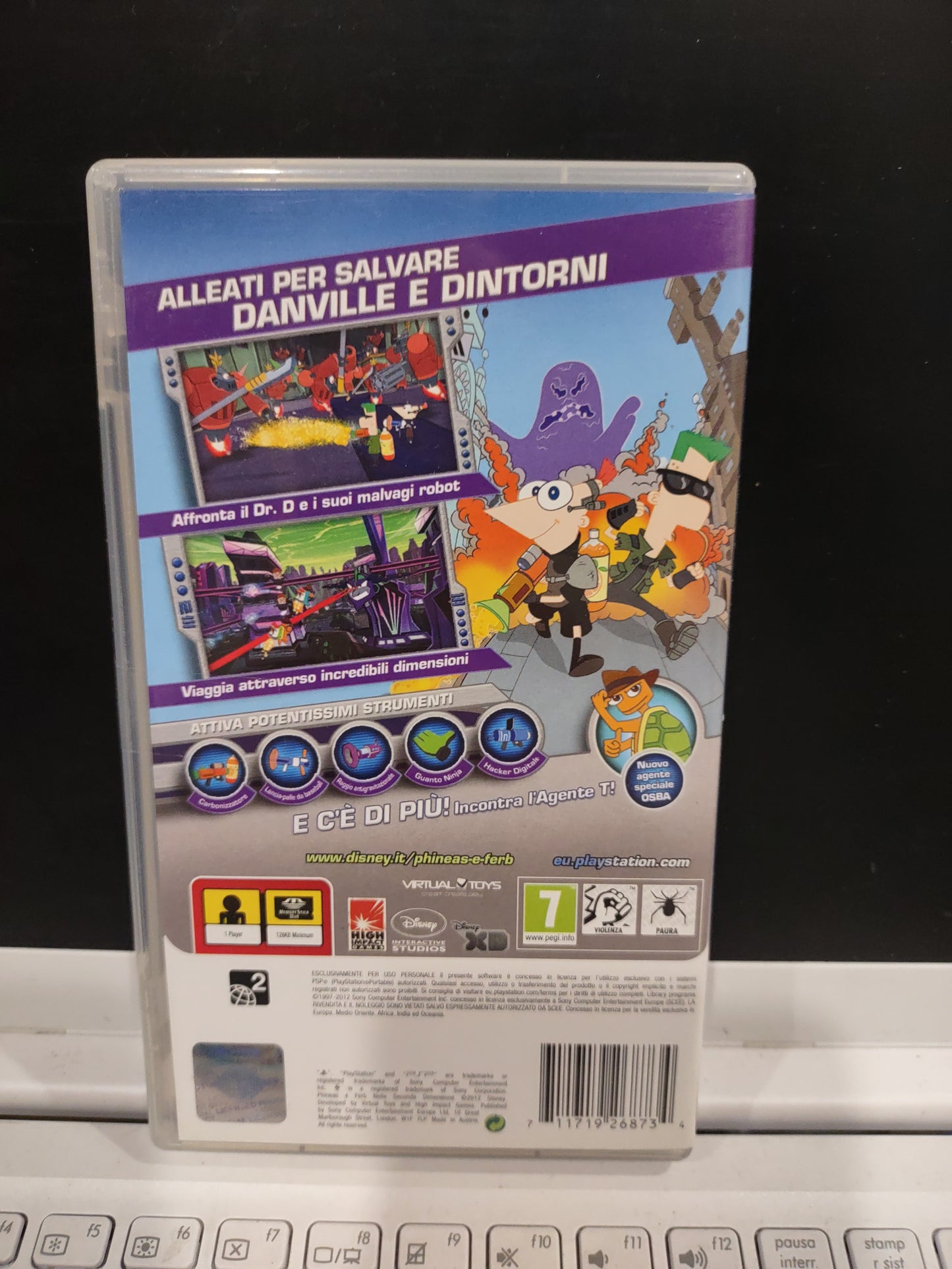 Gioco PSP Playstation Phineas e ferb Nella seconda dimensione