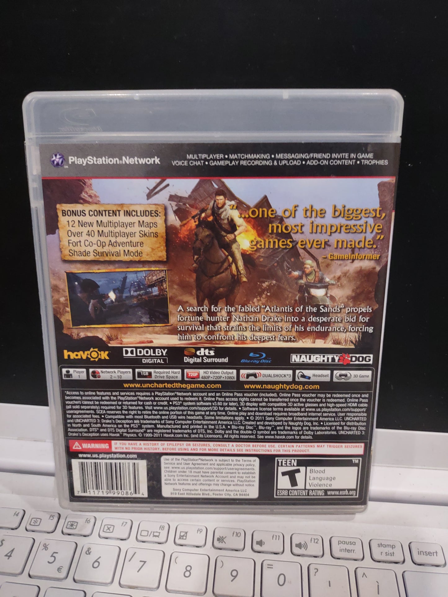 Gioco PS3 PlayStation Uncharted 3 Drake deception