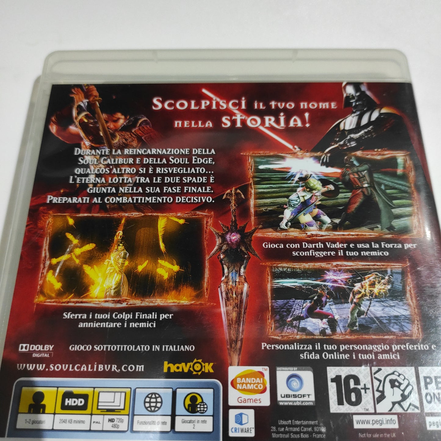 Gioco ps3 playstation 3 soil calibur iv