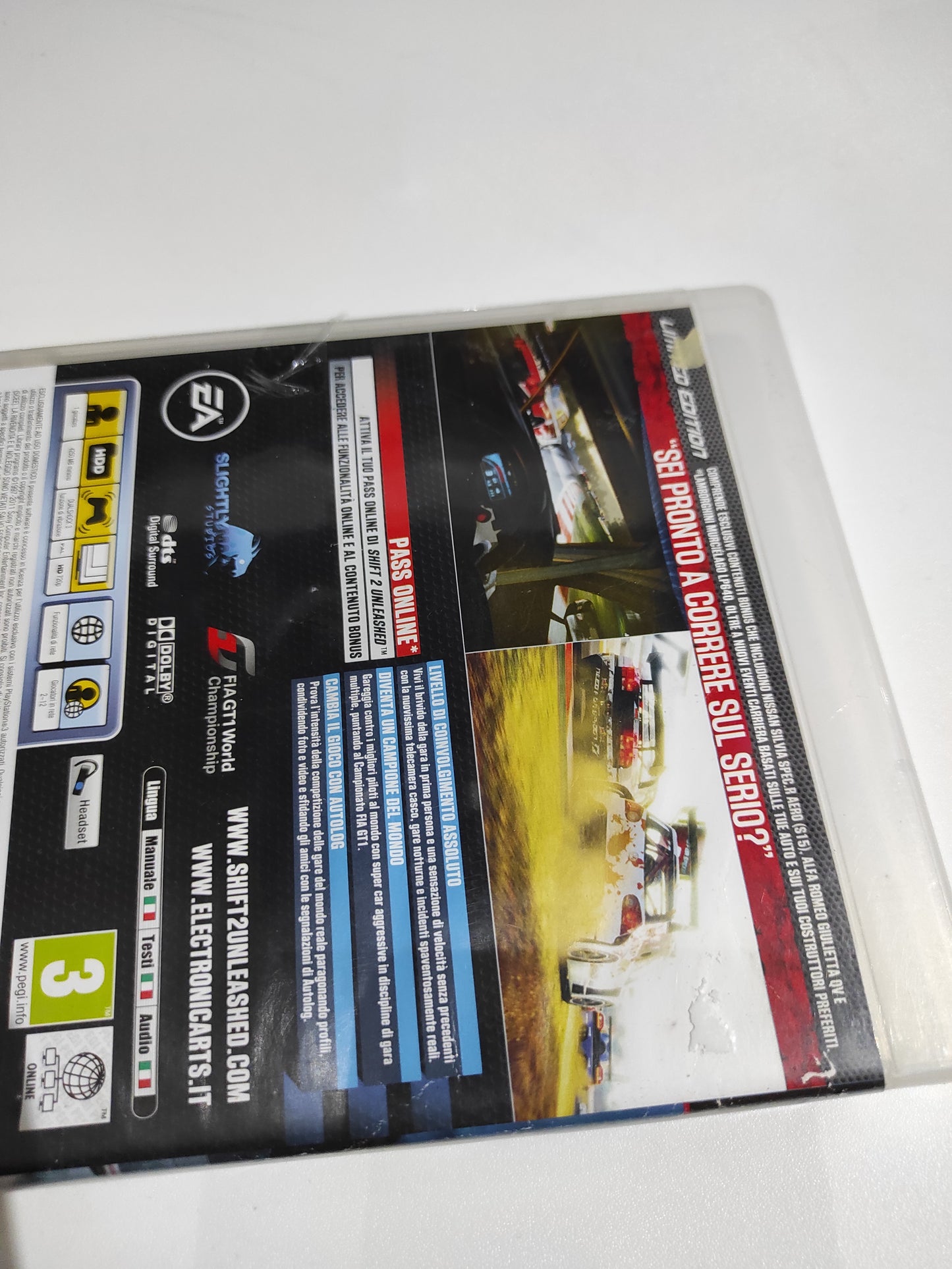Gioco ps3 playstation 3 shift 2 unleashed