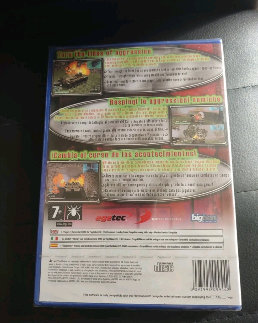 TANK ELITE GIOCO PS2 SIGILLATO VIDEOGAME PLAYSTATION